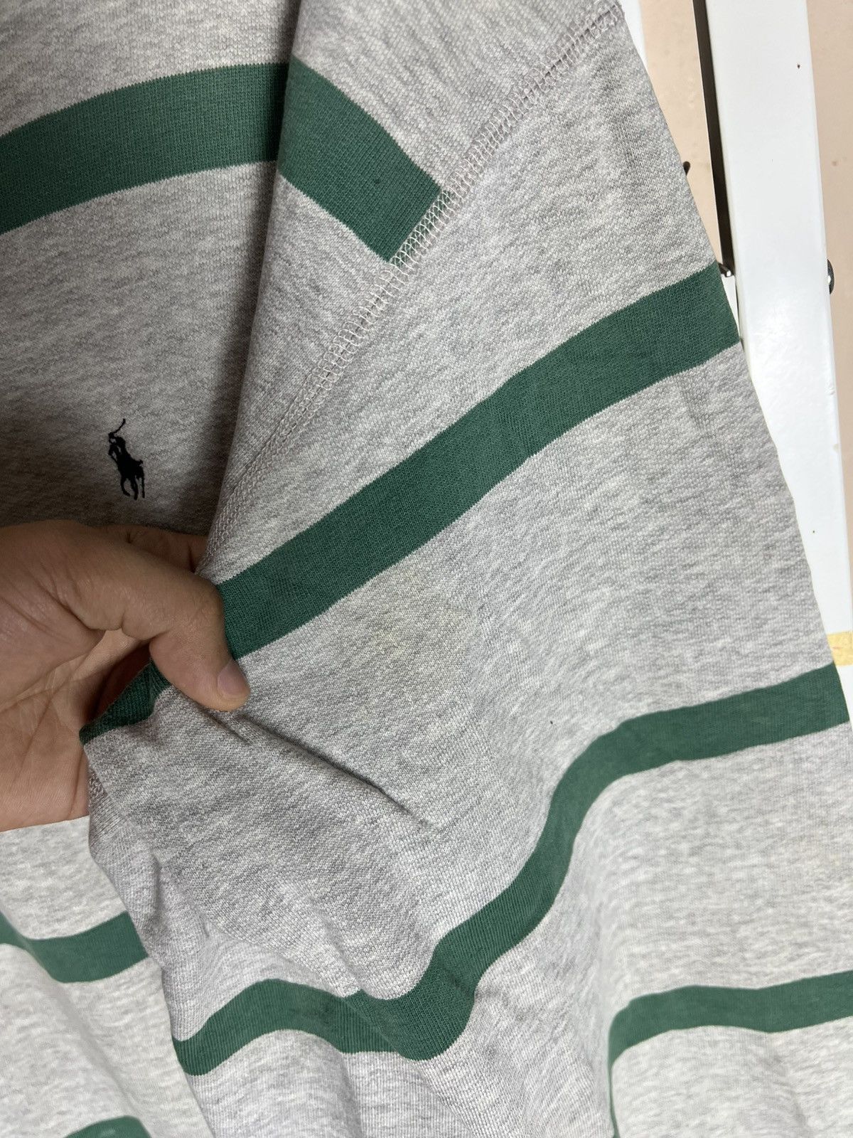 Polo Ralph Lauren Polo Ralph Lauren Vintage Striped Sweatshirt Worn Distressed Size US M / EU 48-50 / 2 - 5 Thumbnail