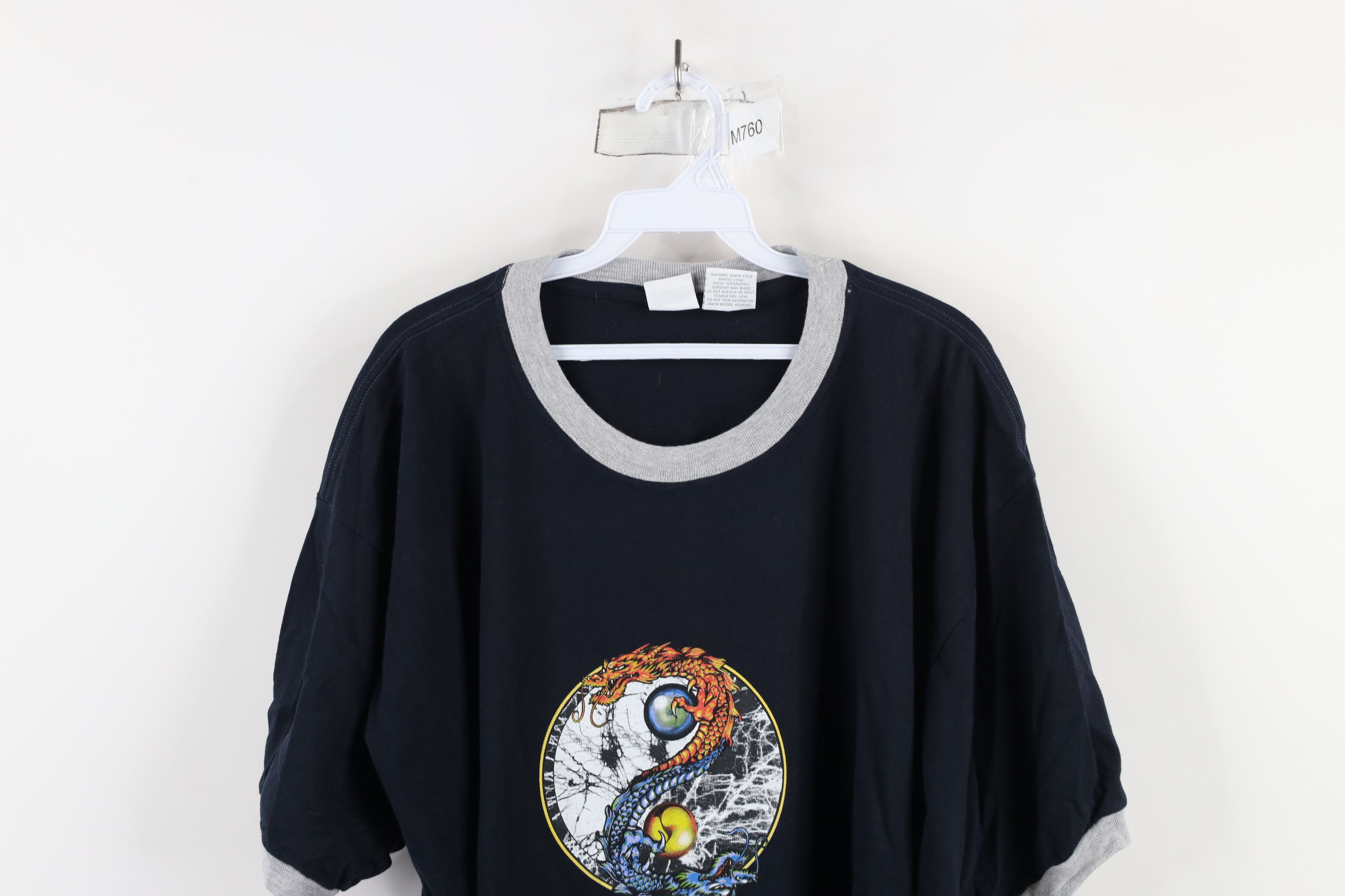 Vintage Deadstock Vintage 90s Y2K Streetwear Ringer T-Shirt Blue Size US XL / EU 56 / 4 - 2 Thumbnail