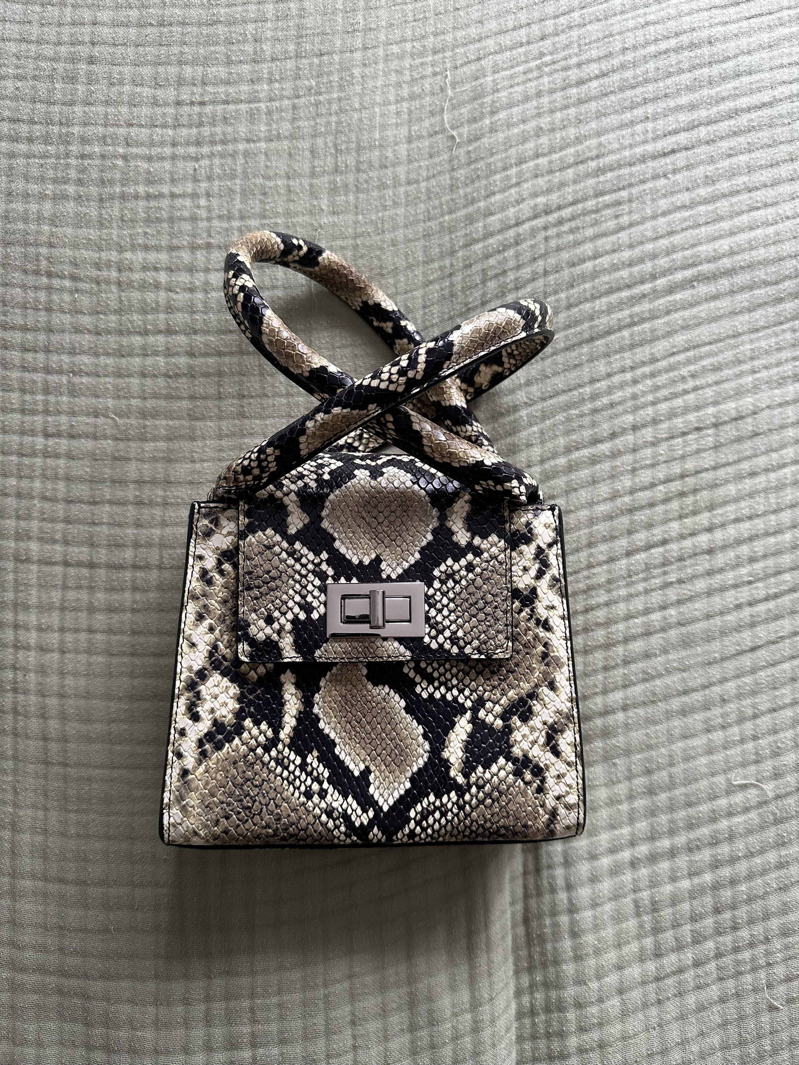 By Far Sabrina Snake Print Leather Handle Bag Size ONE SIZE - 1 Thumbnail