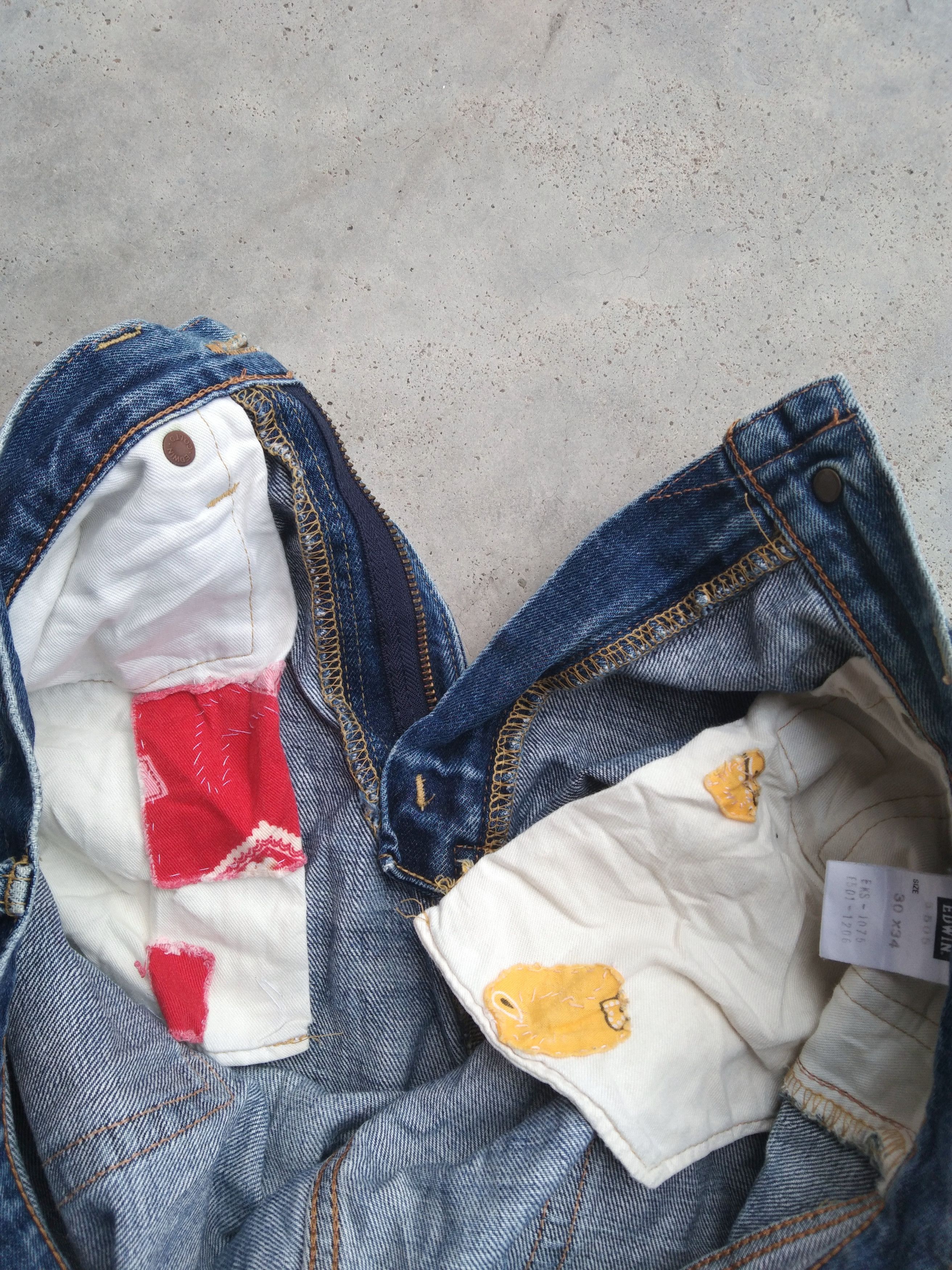 Japanese Brand Vintage Edwin Japanese Selvedge Redline Distressed Jeans Size US 30 / EU 46 - 10 Thumbnail