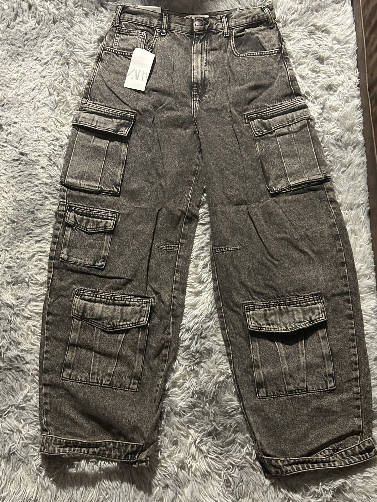 Zara Zara relaxed cargo denim pants size 31 Size US 31 - 1 Thumbnail