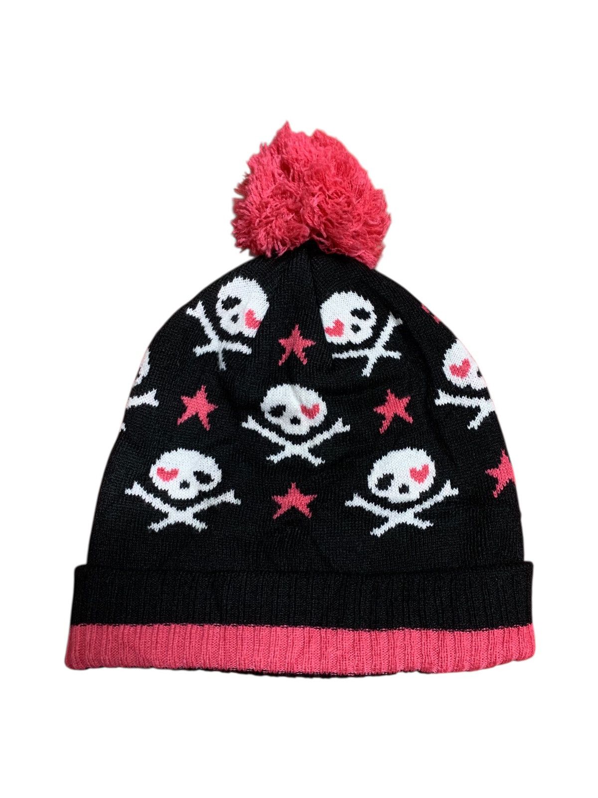 Designer × Japanese Brand × Kapital Rare Skull Roses Cuffed Beanie Hat Size ONE SIZE - 7 Thumbnail