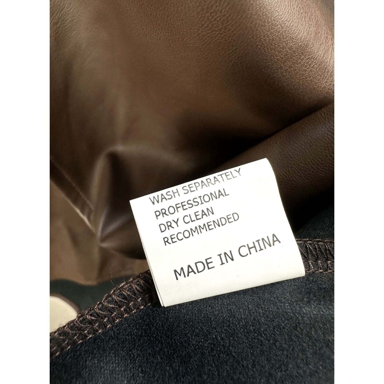 Vintage Micas Brown Faux Leather Wrap Skirt Knee Length Straight Pencil XL NWT Women Adult Size XL Wrap Style Brown NWT Skirt Size 40" / US 18 - 7 Thumbnail