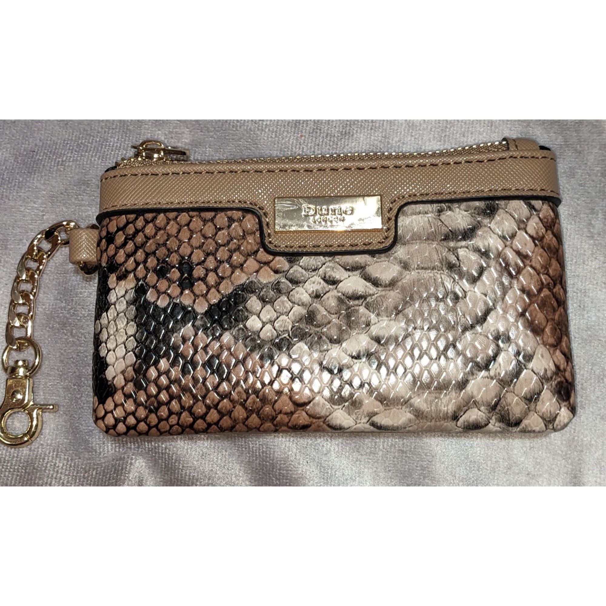 Dune London Dune London Womens Snake Print Zip Pouch With Gold Chain & Z Size ONE SIZE - 1 Thumbnail