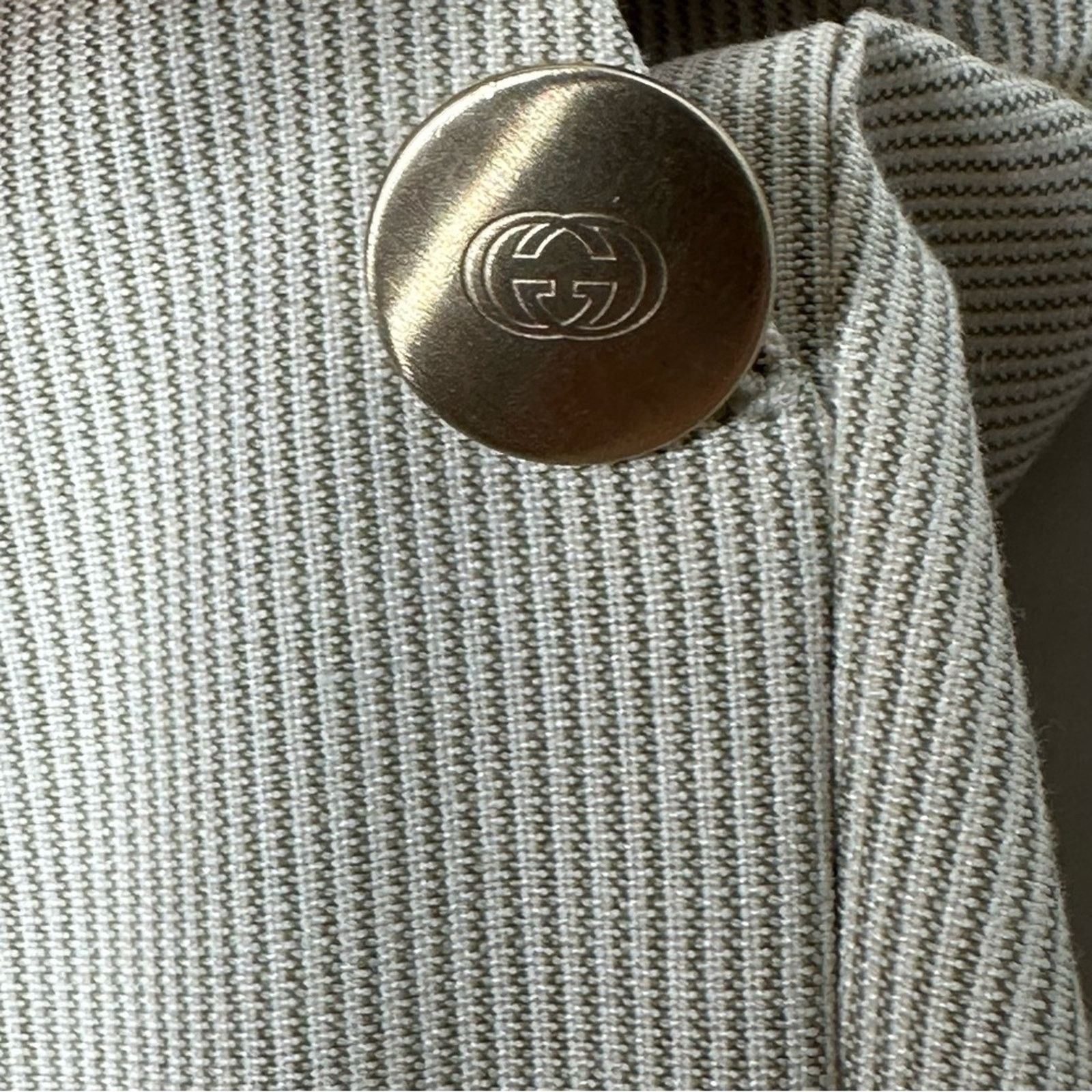 Gucci GUCCI 2006 Light Gray Wool & Silk Blend Wide Leg Pants NWT 4 Size 27" / US 4 / IT 40 - 6 Thumbnail