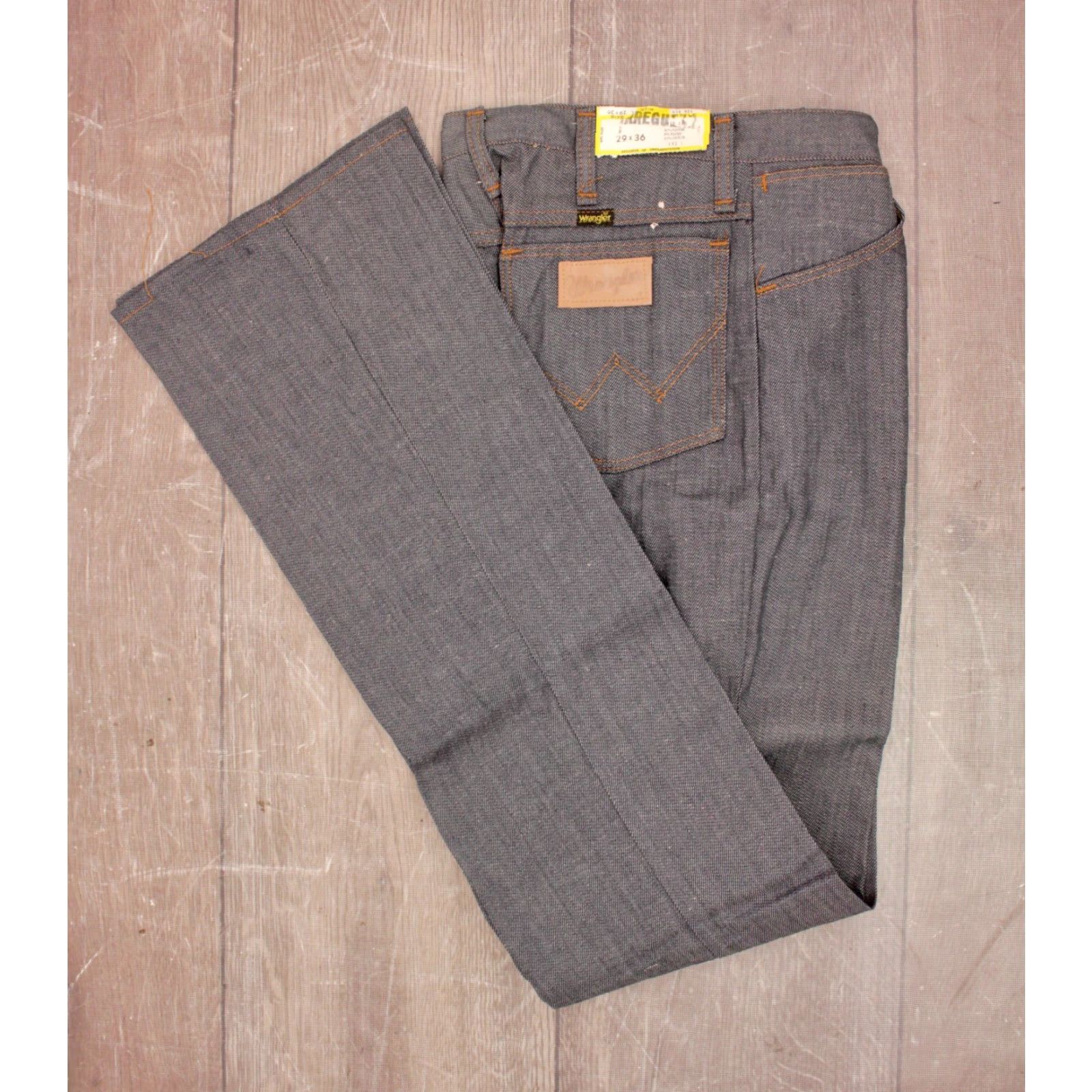 Wrangler VINTAGE Wrangler 70s NOS 1970s Irregular Flare Jeans 28x36 Blue 70s Bellbottoms Mens Jeans Size US 28 / EU 44 - 2 Thumbnail