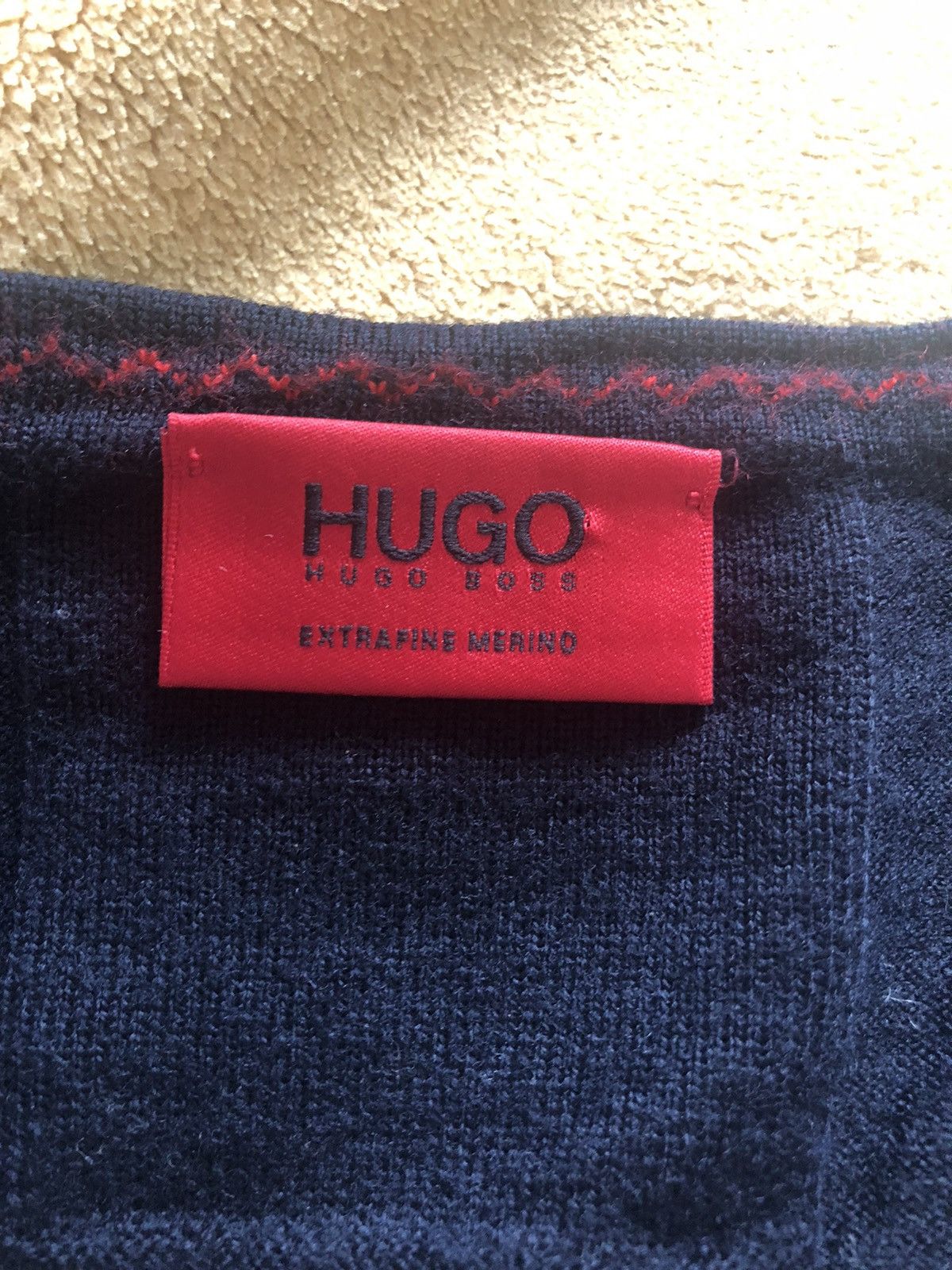 Hugo Boss × Vintage HUGO BOSS MERINO WOOL VINTAGE SWEATER Size US L / EU 52-54 / 3 - 3 Thumbnail