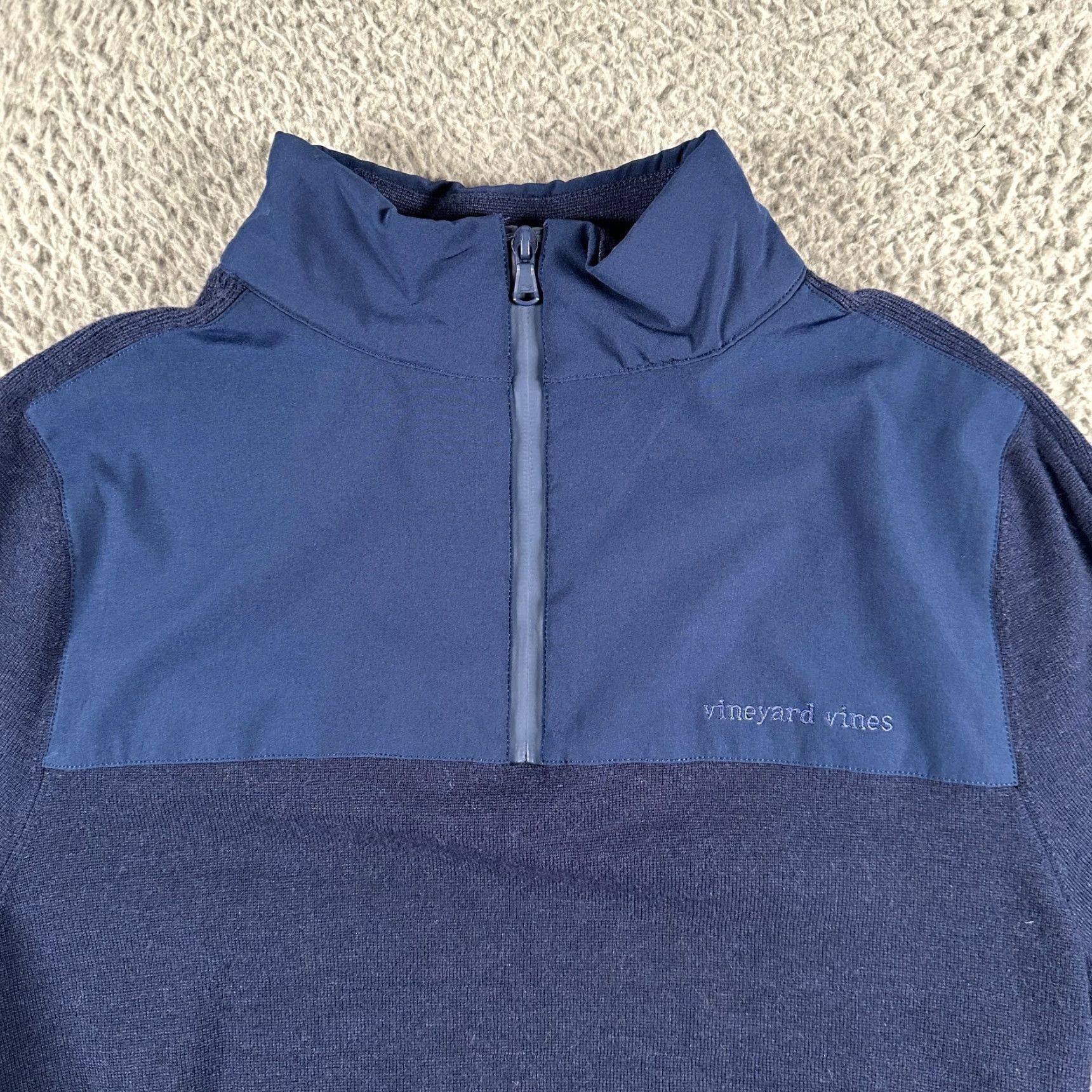 Vineyard Vines Vineyard Vines 1/4 Zip Sweater Mens S Blue Wind Pullover Merino Wool Blend Golf Size US S / EU 44-46 / 1 - 2 Thumbnail