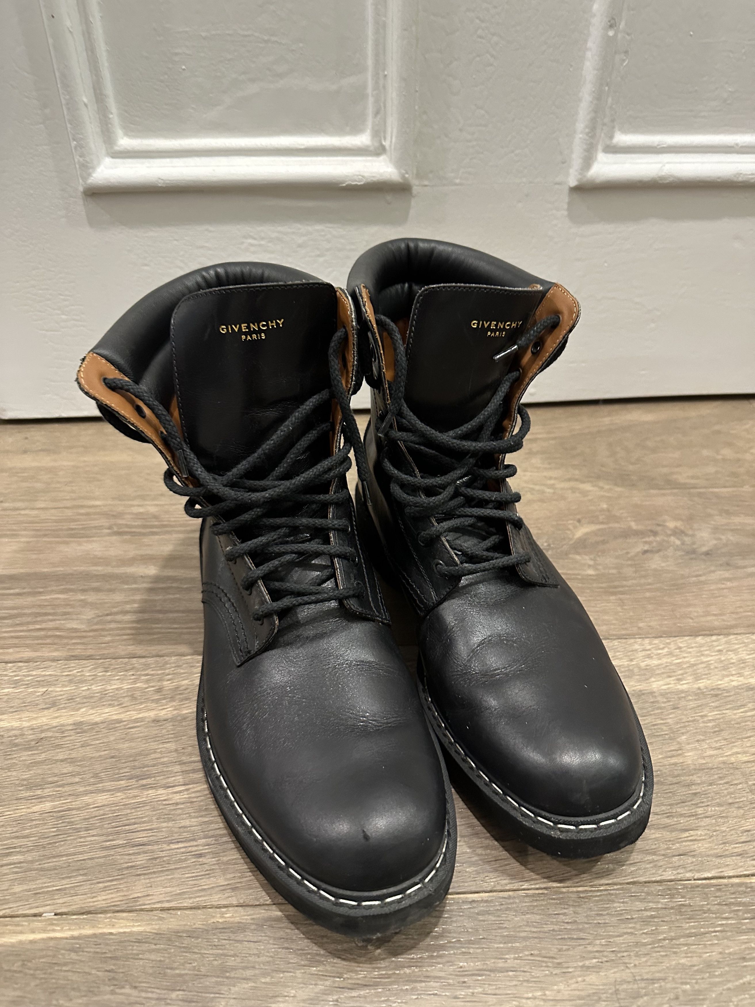 Givenchy Givenchy Black Leather Combat Army Boots Size US 10 / EU 43 - 8 Thumbnail