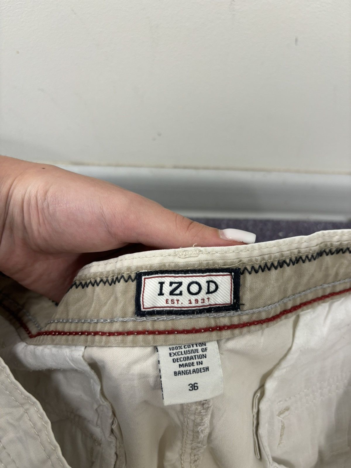 Izod Vintage Izod 2000s Wide Leg Skate Hype Baggy Cargo Shorts Size US 36 / EU 52 - 12 Thumbnail