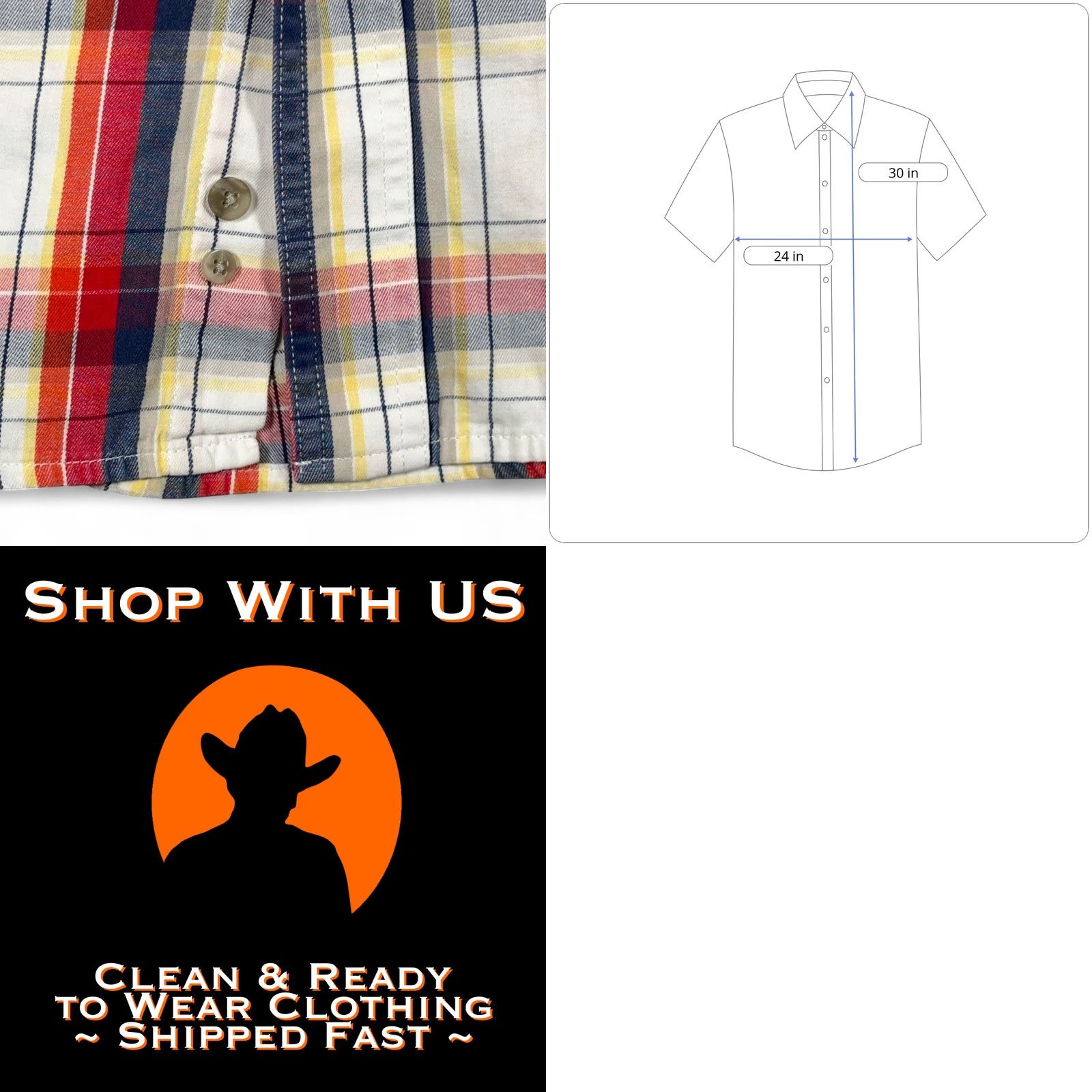 Wrangler VINTAGE Wrangler Shirt Wrangler Plaid Cotton Button-Down Madras Painted Desert White Red XL Mens Size US L / EU 52-54 / 3 - 8 Thumbnail