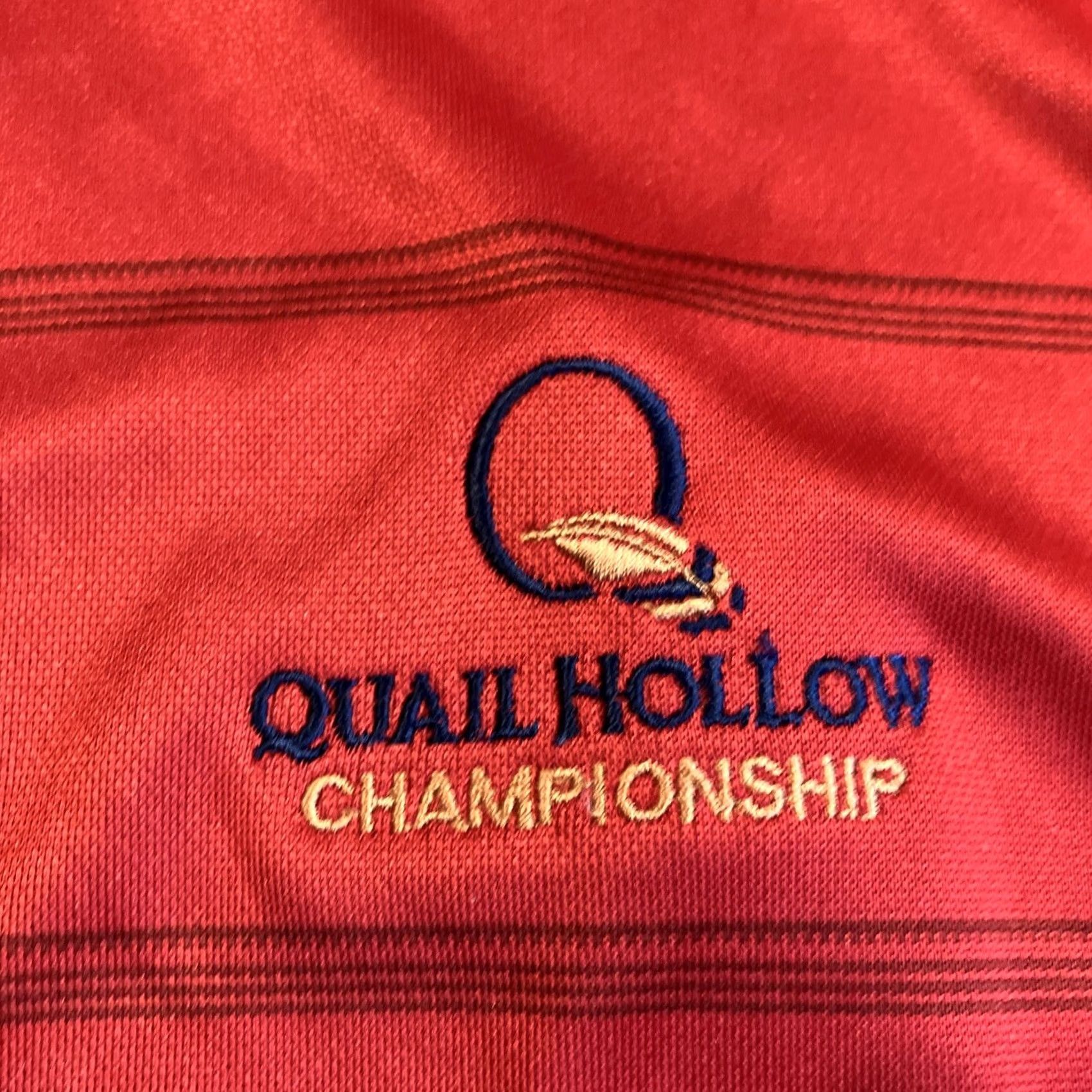 Vintage Ahead Golf Polo Men’s Large Quail Hollow Championship Health Tech NWT Red Short Sleeve Collared Polo Shirt Sports Lightweight Size US L / EU 52-54 / 3 - 3 Thumbnail