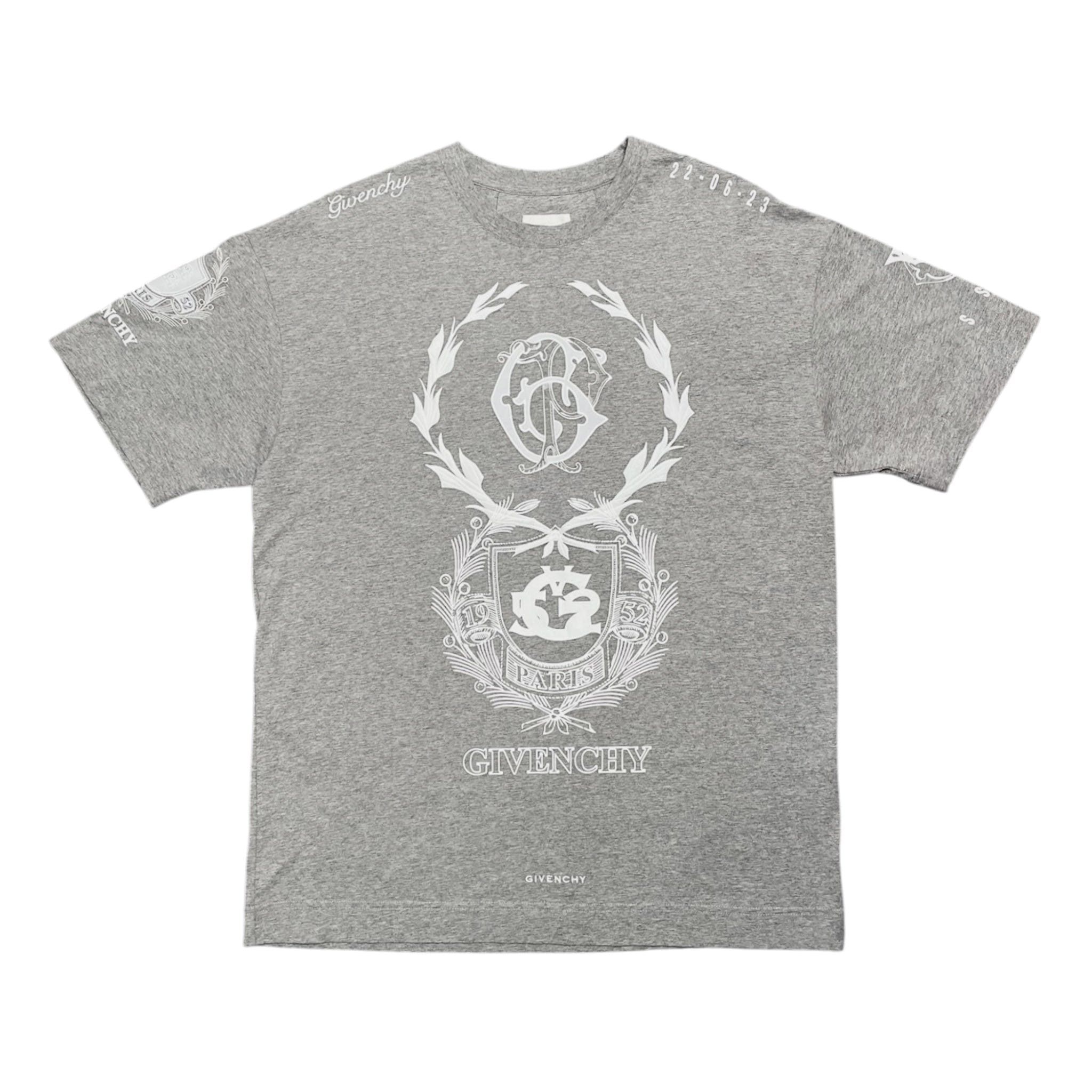 Givenchy Tattoo Logo Short Sleeve Tee Shirt Grey Size US M / EU 48-50 / 2 - 1 Thumbnail