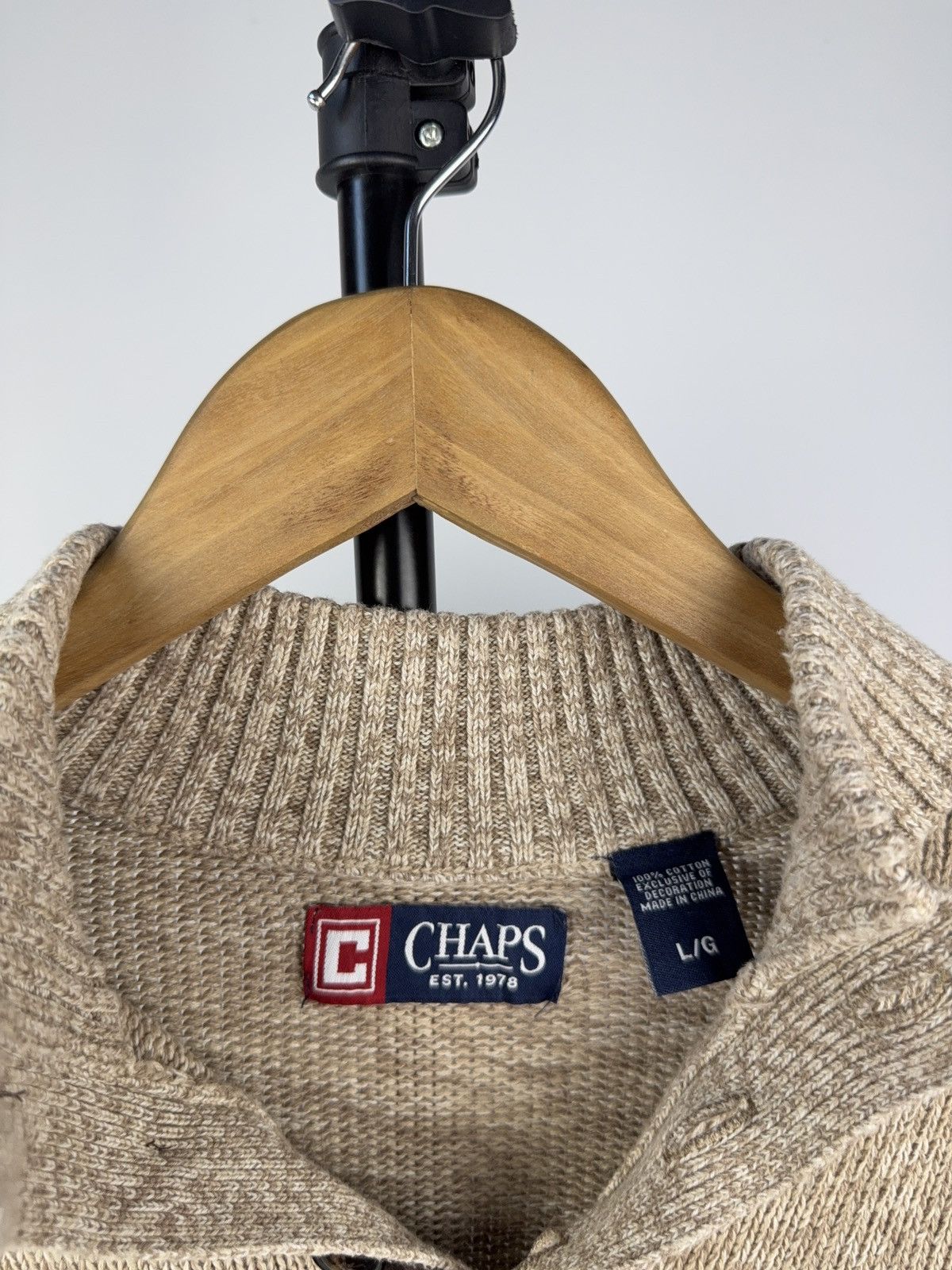 Chaps Vintage 00s Polo Ralph CHAPS 100% Cotton Knit Sweater Size US L / EU 52-54 / 3 - 4 Thumbnail