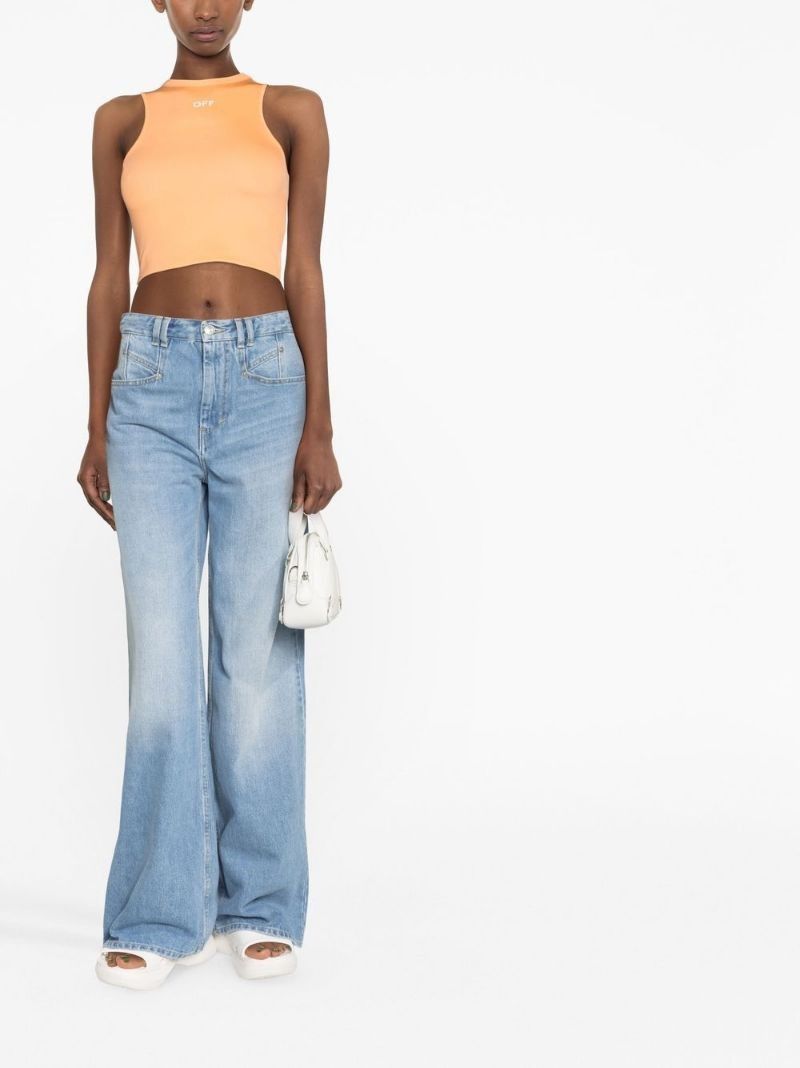 o1mle0425 Ribbed Rowing Crop Tank Top in Noutratu