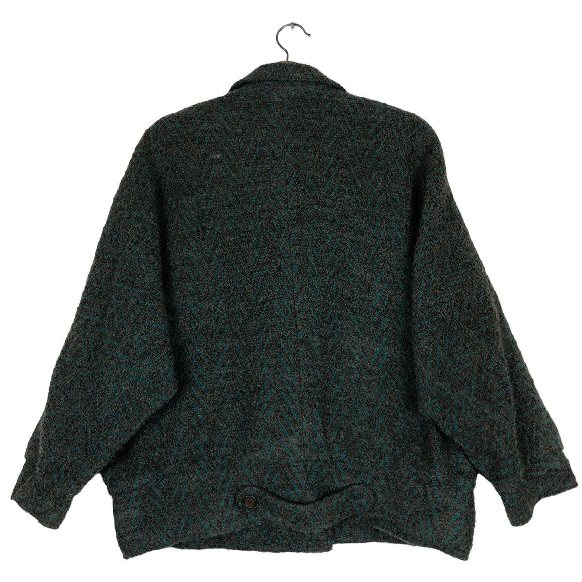 Japanese Brand 🔥Rich Green Fly Wool Herringbone Bomber Jacket Issey Miyake Size US M / EU 48-50 / 2 - 8 Thumbnail