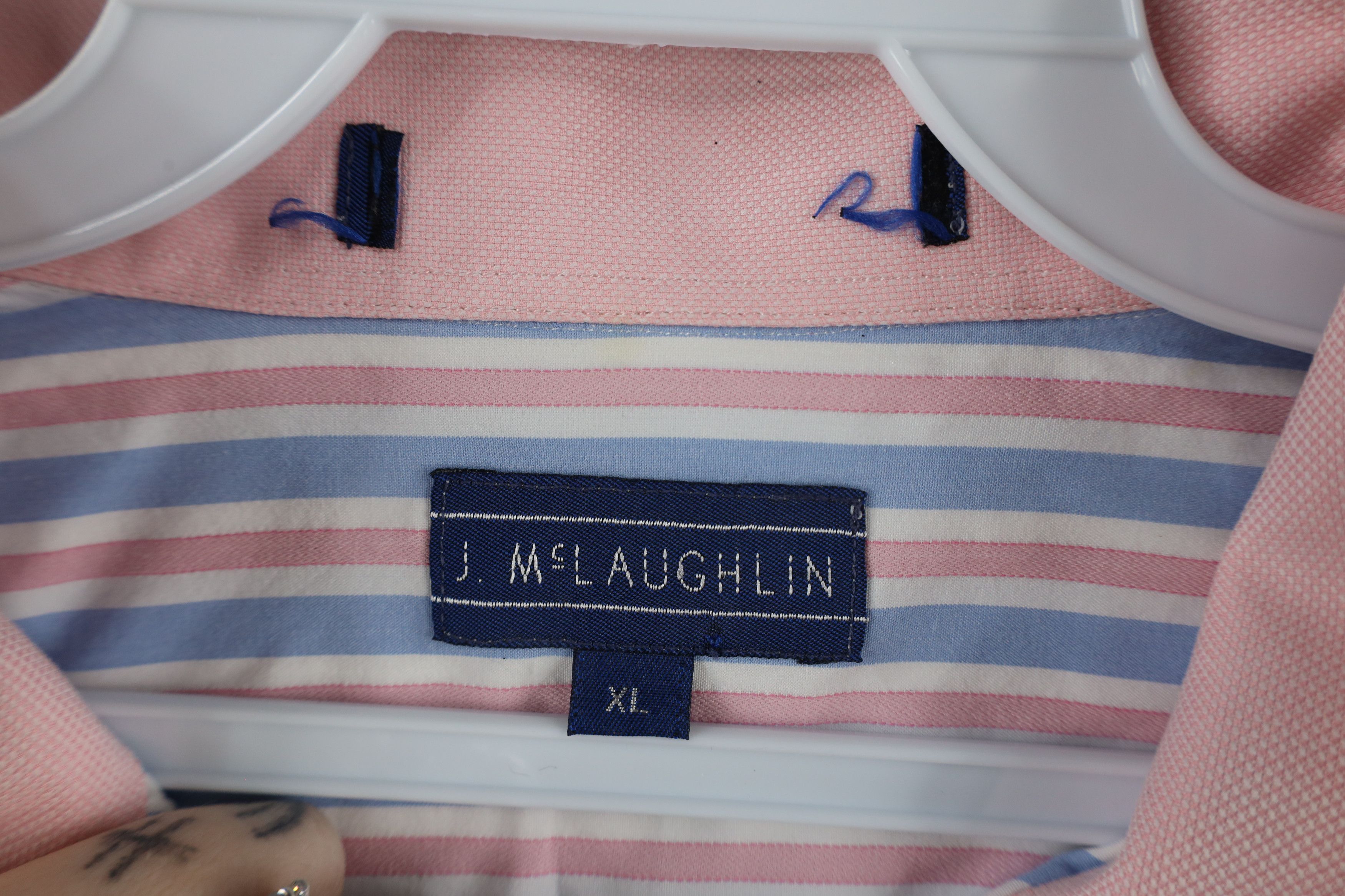 J.McLaughlin × Vintage Vtg 90s J McLaughlin Block Cotton Oxford Button Down Shirt Size US XL / EU 56 / 4 - 7 Thumbnail