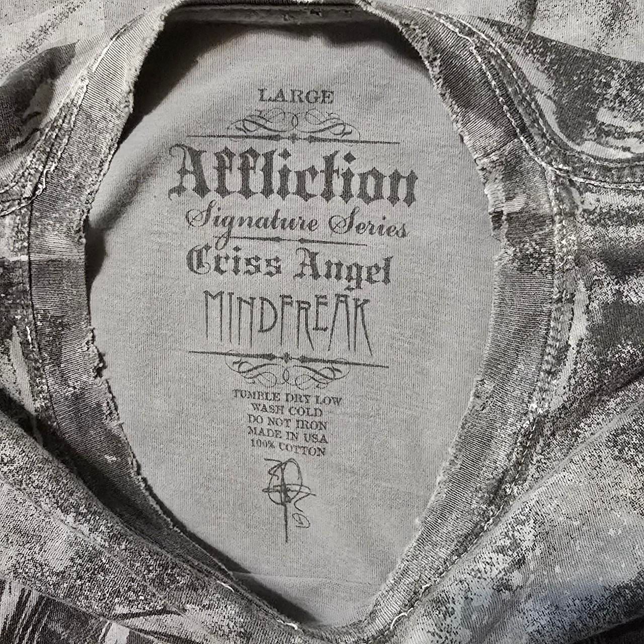 Affliction Affliction Men's Grey and Black T-shirt Size US L / EU 52-54 / 3 - 3 Thumbnail