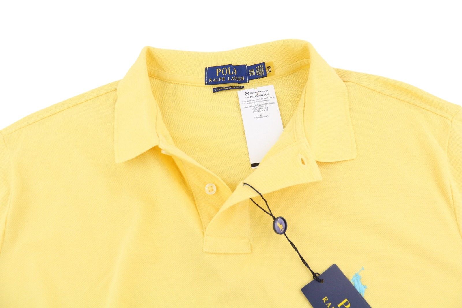 Polo Ralph Lauren CUSTOM SLIM FIT 2XL Yellow Short Sleeve T-Shirt 84525 Size US XXL / EU 58 / 5 - 4 Thumbnail