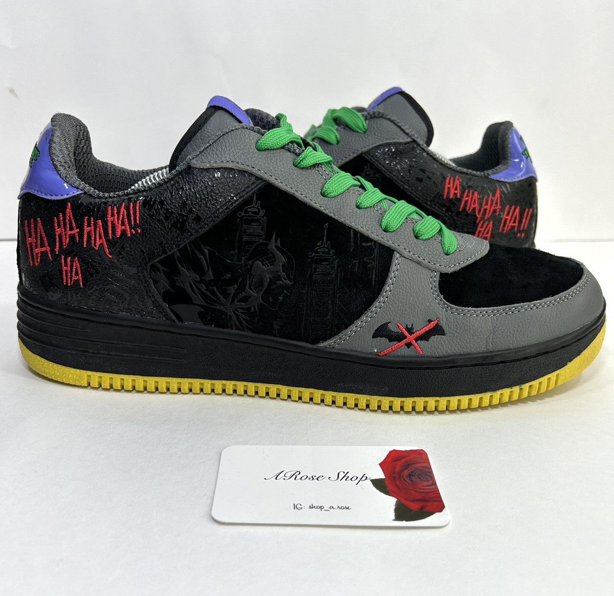 image of Limited Edition Dc Comics The Joker Shoes Size: 11.5 M in Black, Men's
