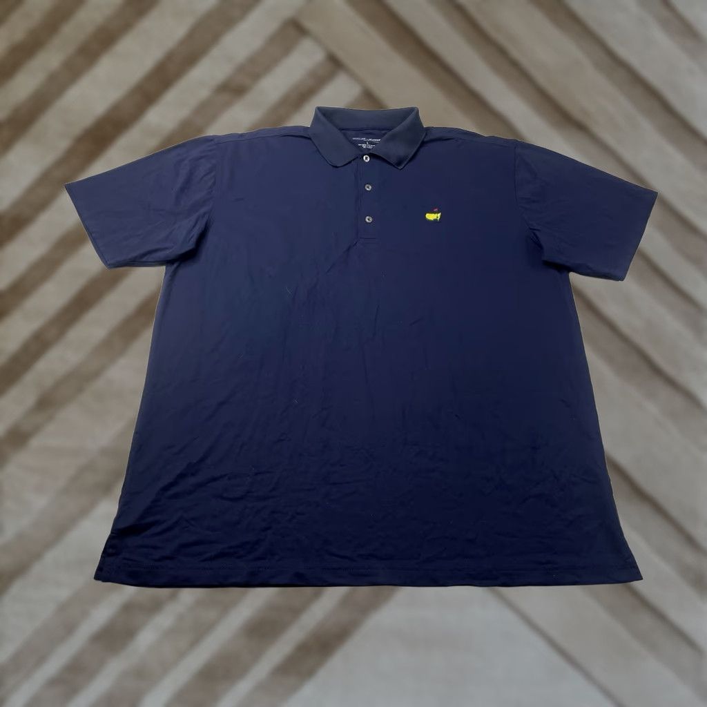 Vintage VINTAGE Augusta National Masters Polo Golf Shirt Navy Blue 90s Preppy Sports Travel Mens Large Size US L / EU 52-54 / 3 - 1 Thumbnail