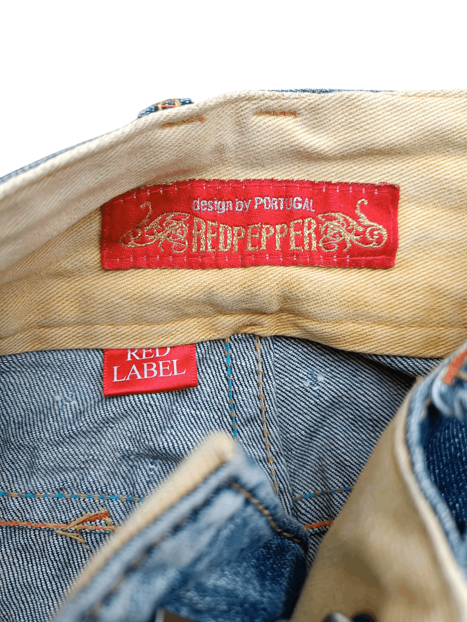 If Six Was Nine × Japanese Brand × Le Grande Bleu (L.G.B.) RedPepper RedLabel Flare Distressed Whiskers Faded DenimE243 Size US 26 / EU 42 - 9 Thumbnail