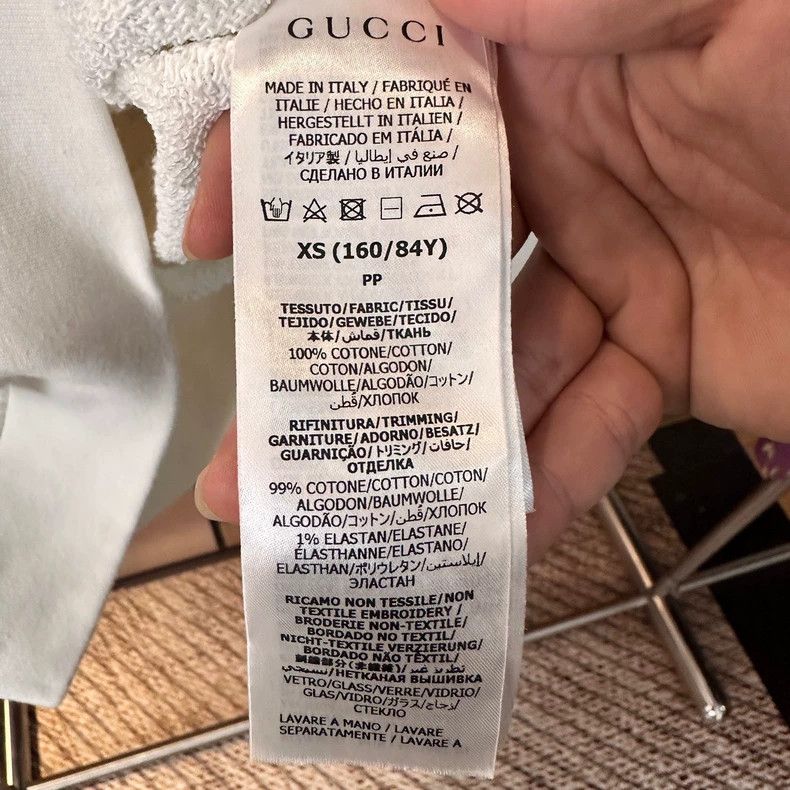 Gucci Gucci White rhinestone full print double g short hoodie 250 Size US XS / EU 42 / 0 - 4 Thumbnail