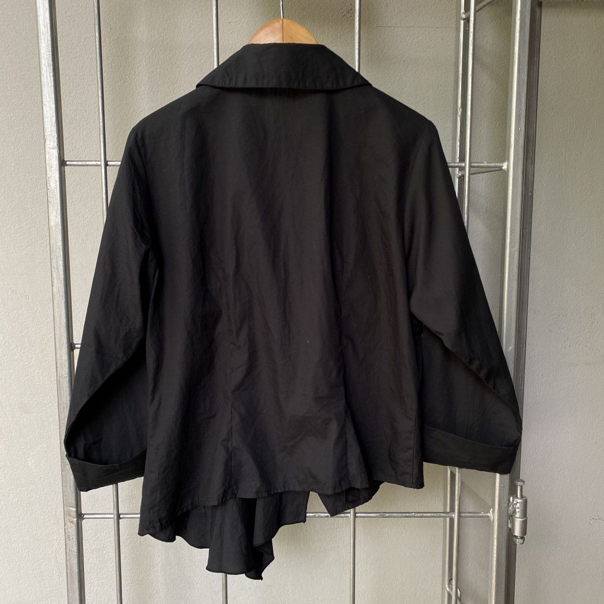 Japanese Brand × Seditionaries PEACE NOW Y2K Punk Fitted Black Ruffle Trim Blouse Size M / US 6-8 / IT 42-44 - 8 Thumbnail