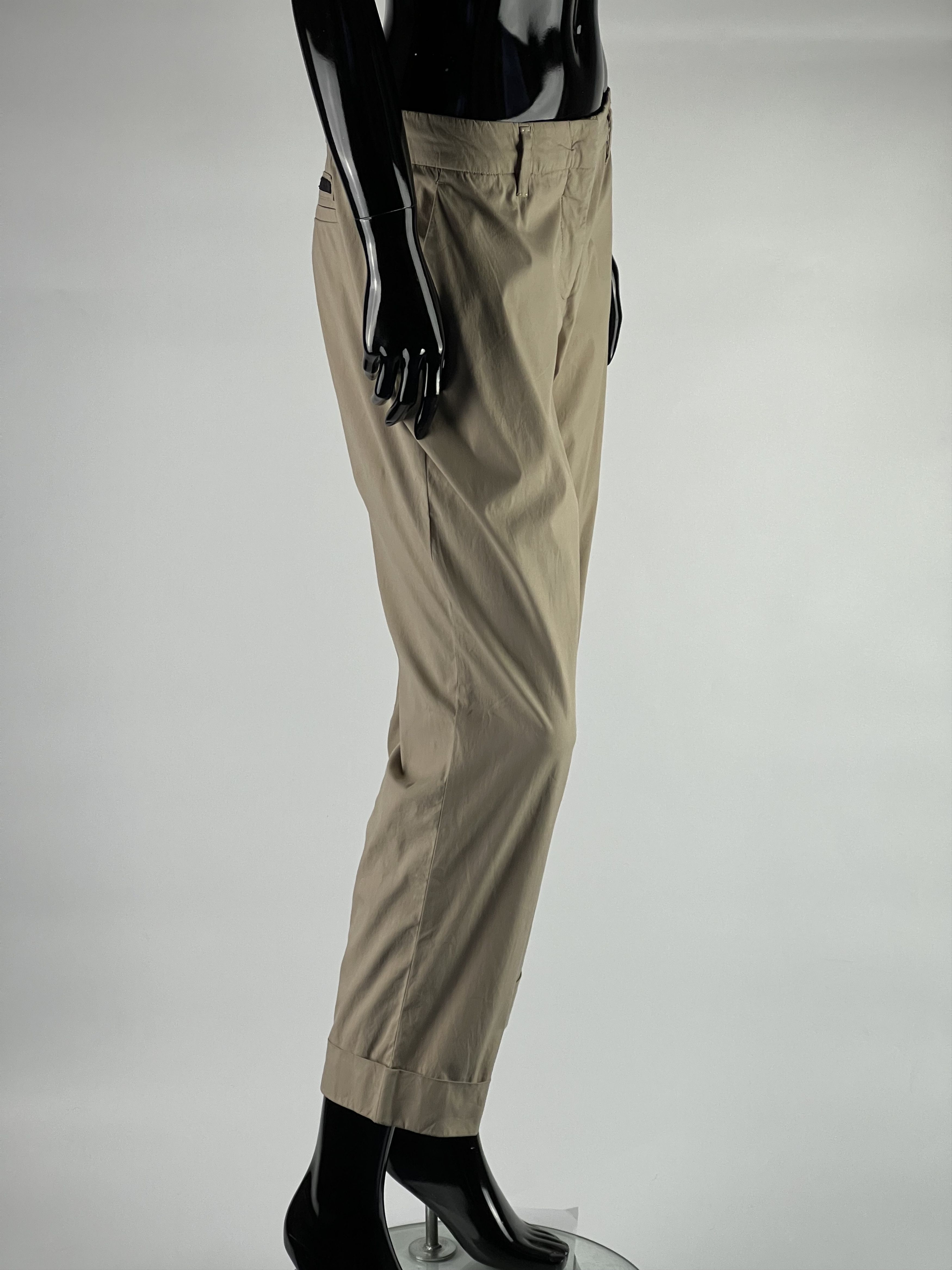 Prada Prada Women's Beige Cropped Chino Pants Size IT44 Size 30" / US 8 / IT 44 - 2 Thumbnail