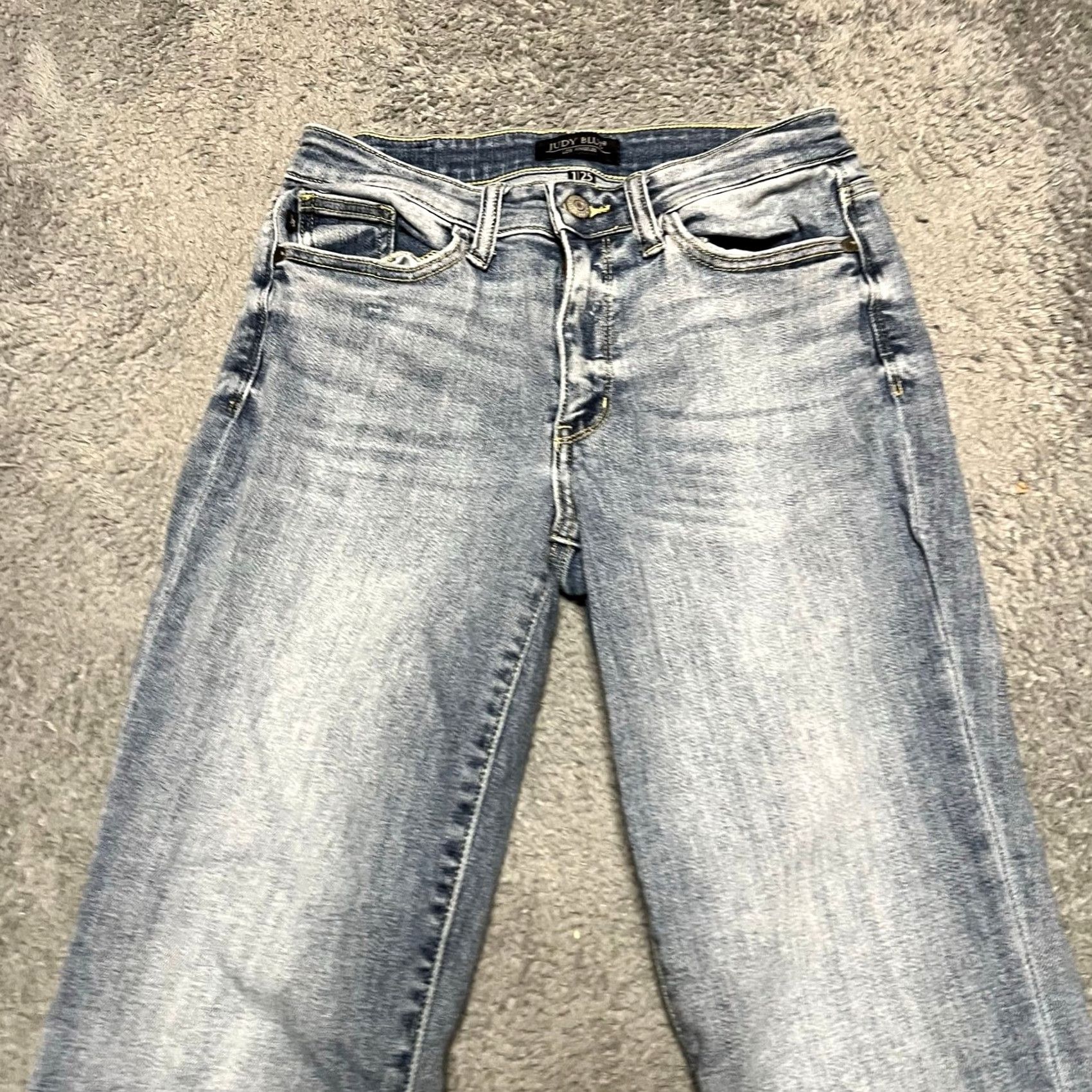 Denime Judy Blue Jeans Womens Boyfriend Mid Rise Ankle Blue Denim 27x29 1/25 Blue Womens Size 42" / US 20 - 2 Thumbnail
