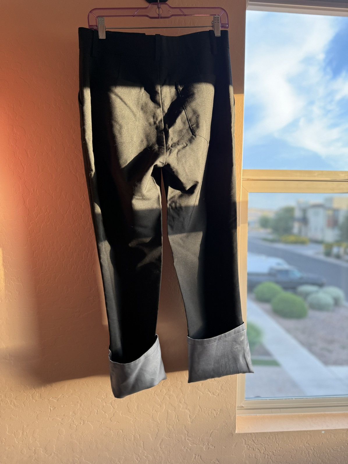 Other Avant-Garde Black Trousers w/ Silver Cuffed Hem Detail Size US 28 / EU 44 - 10 Thumbnail