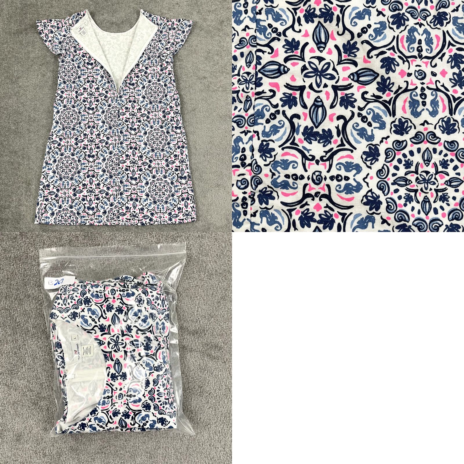 Vineyard Vines Vineyard Vines Women's Dress Large Abstract Shell Seahorse Linen Blend Beach Casual Party Summer Size L / US 10 / IT 46 - 8 Thumbnail