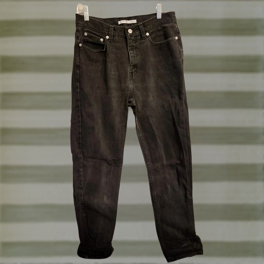 Tommy Hilfiger VINTAGE Tommy Hilfiger Womens Jeans Size 6 Inseam 33 Black Jeans Womens 6 33 Inseam Tommy Hilfiger Regular Straight Size 28" / US 6 / IT 42 - 1 Thumbnail