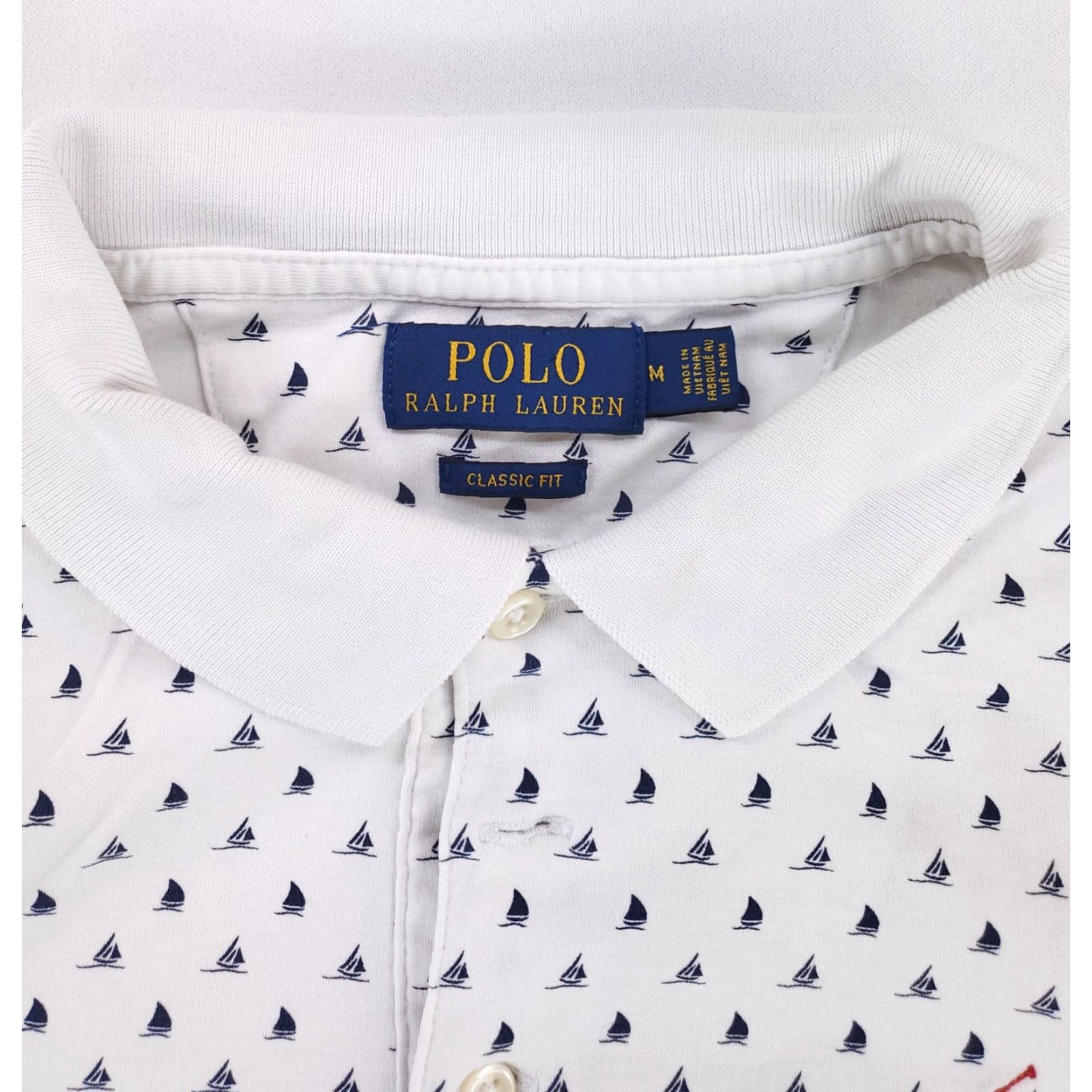 Polo Ralph Lauren Polo Ralph Lauren Polo Shirt AOP Sailboat White Blue Short Sleeve Mens M Size US M / EU 48-50 / 2 - 3 Thumbnail