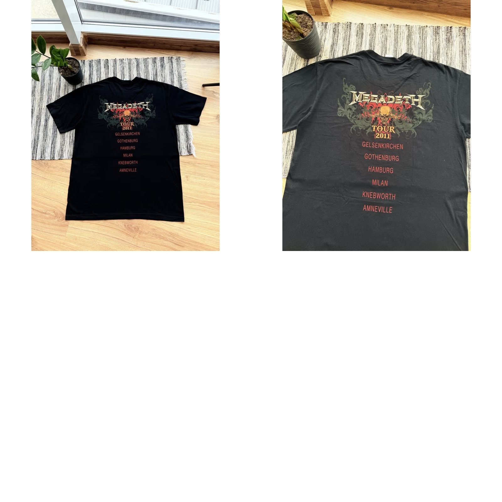 Vintage VINTAGE Megadeth T-Shirt Rock Band Tees Cotton Black Sz L Shirt Mens 2000s 2011 MEGADETH TOUR Graphic Print Size L Size US L / EU 52-54 / 3 - 8 Thumbnail