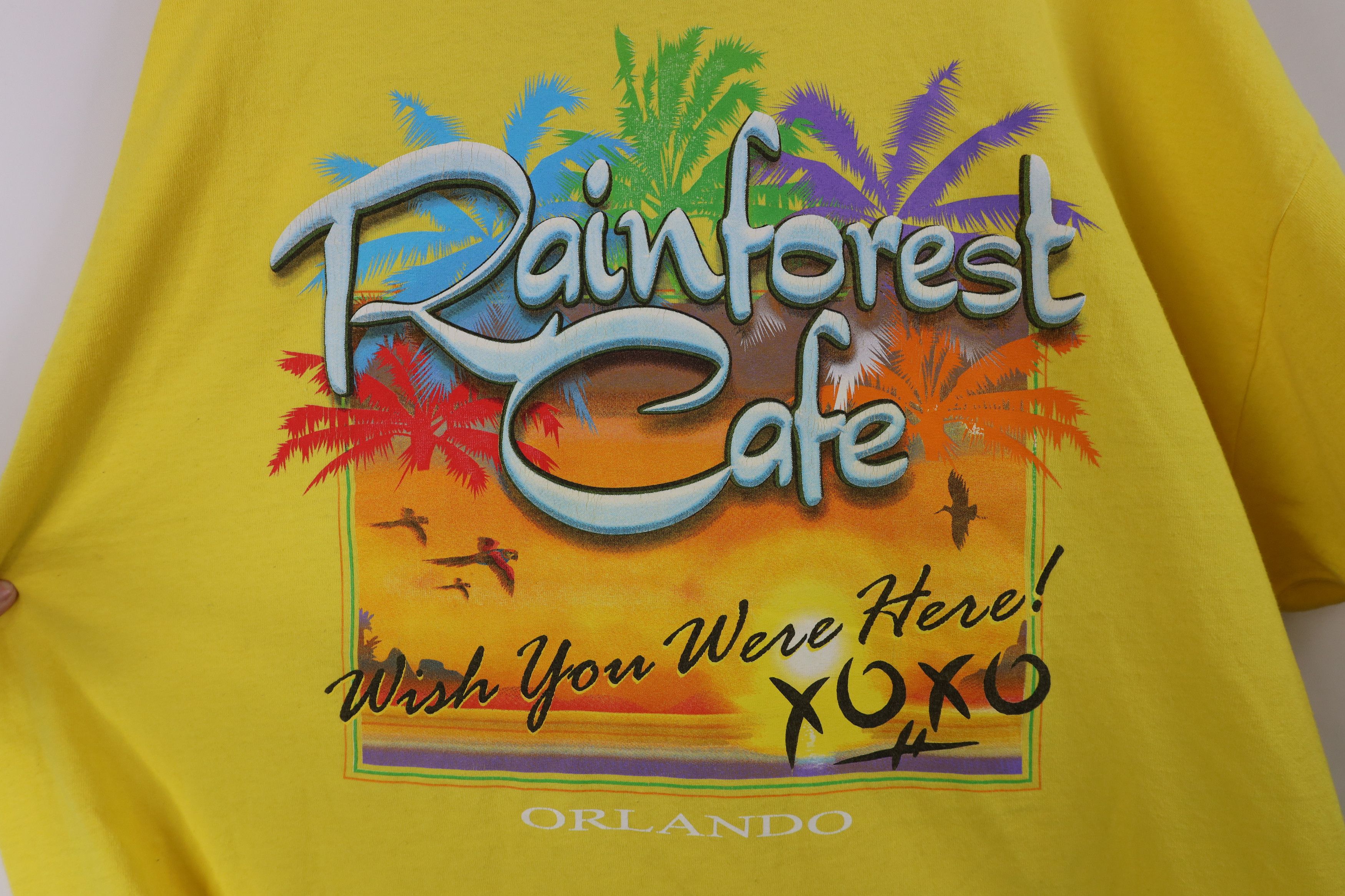 Vintage Vintage 90s Y2K Rainforest Cafe Spell Out Nature T-Shirt Size US XXL / EU 58 / 5 - 10 Thumbnail