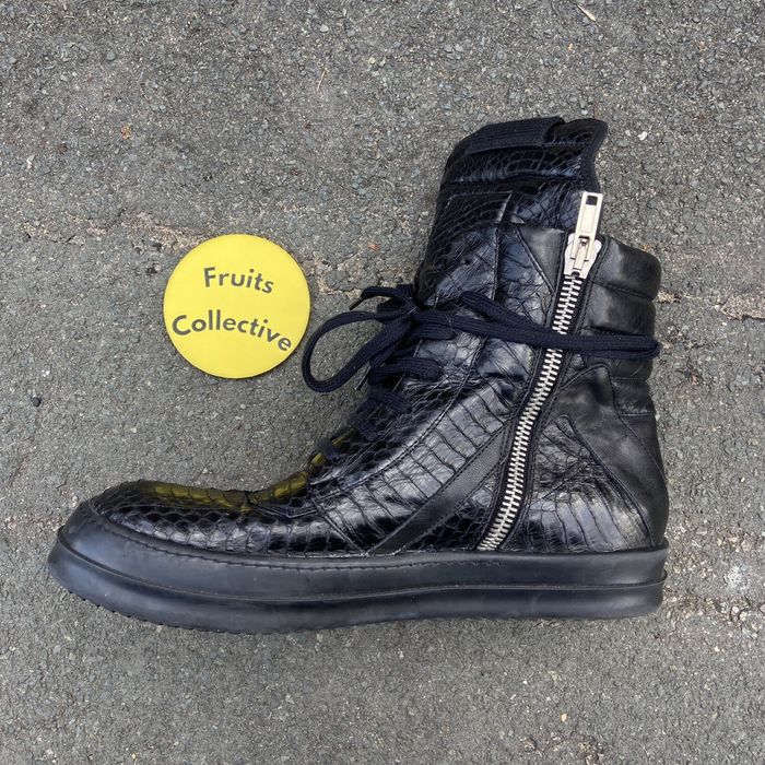 Rick Owens Rick Owens python skin geobasket | Grailed