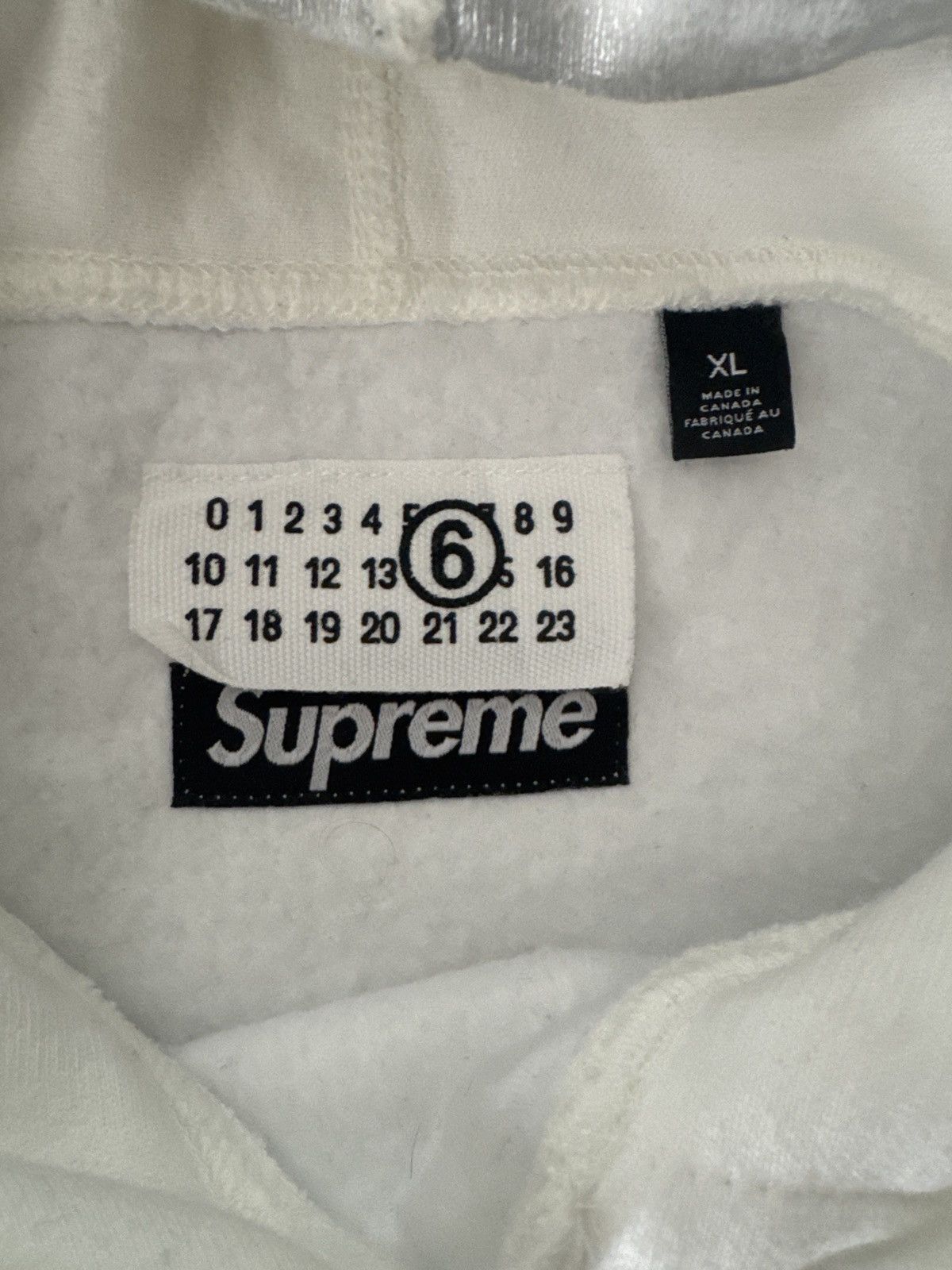 Maison Margiela × Supreme MM6 x Supreme SS24 Foil Bogo Hoodie Size US XL / EU 56 / 4 - 4 Thumbnail