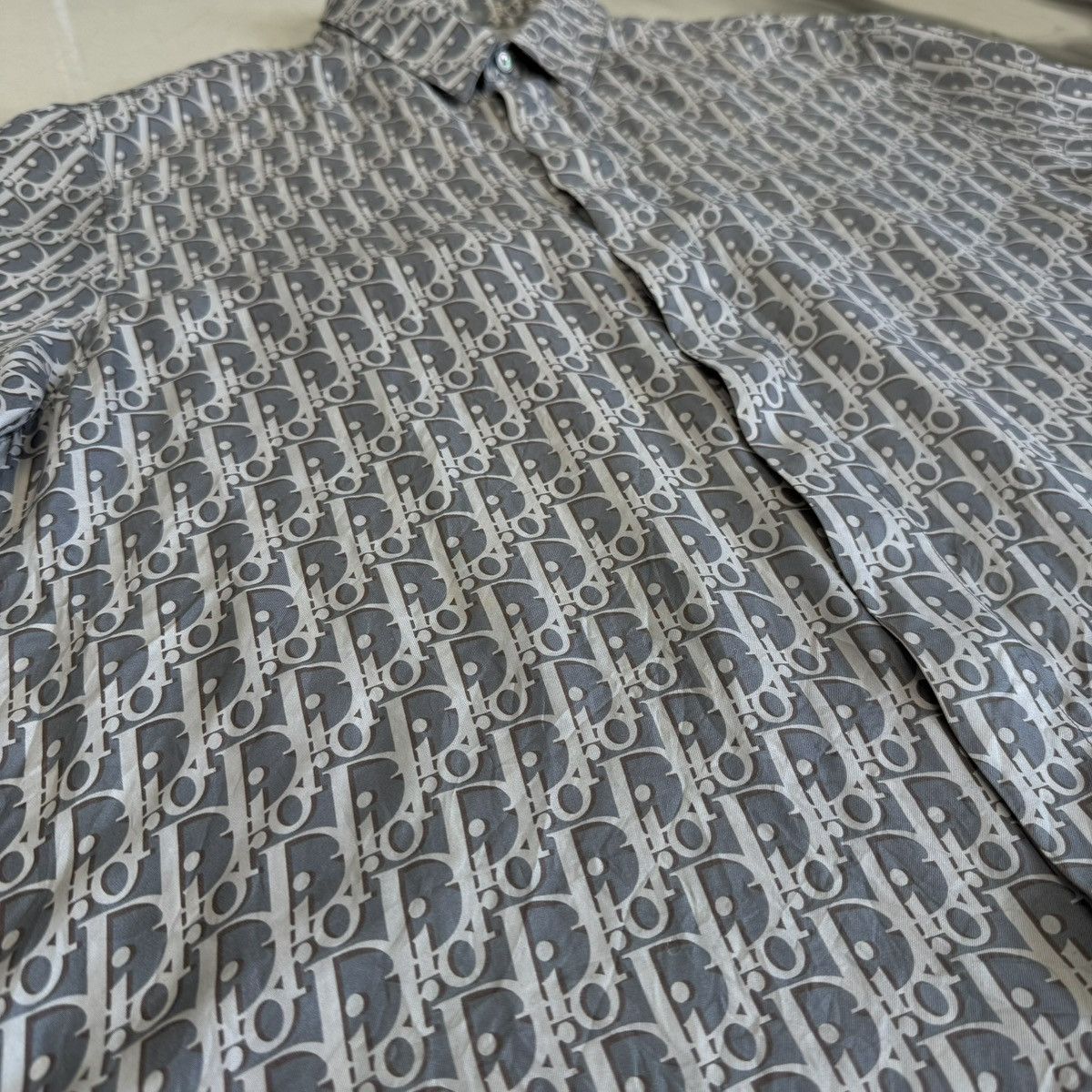 Dior Dior Oblique Silk Shirt Grey/White Size US L / EU 52-54 / 3 - 2 Thumbnail