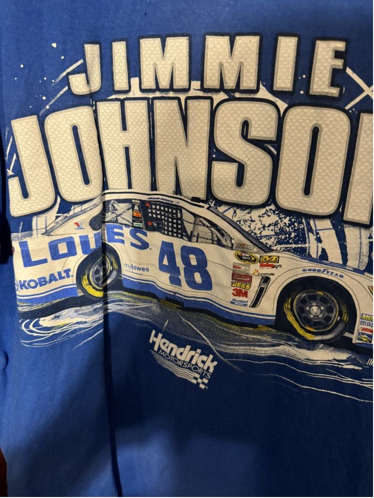 NASCAR Jimmie Johnson NASCAR Vintage #48 T-Shirt Men's Size L Blue Size US L / EU 52-54 / 3 - 4 Thumbnail