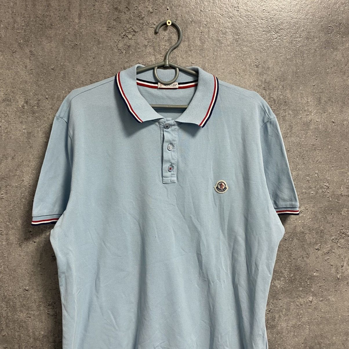 Moncler Moncler Polo Maglia Shirt Light Blue Size US M / EU 48-50 / 2 - 2 Thumbnail