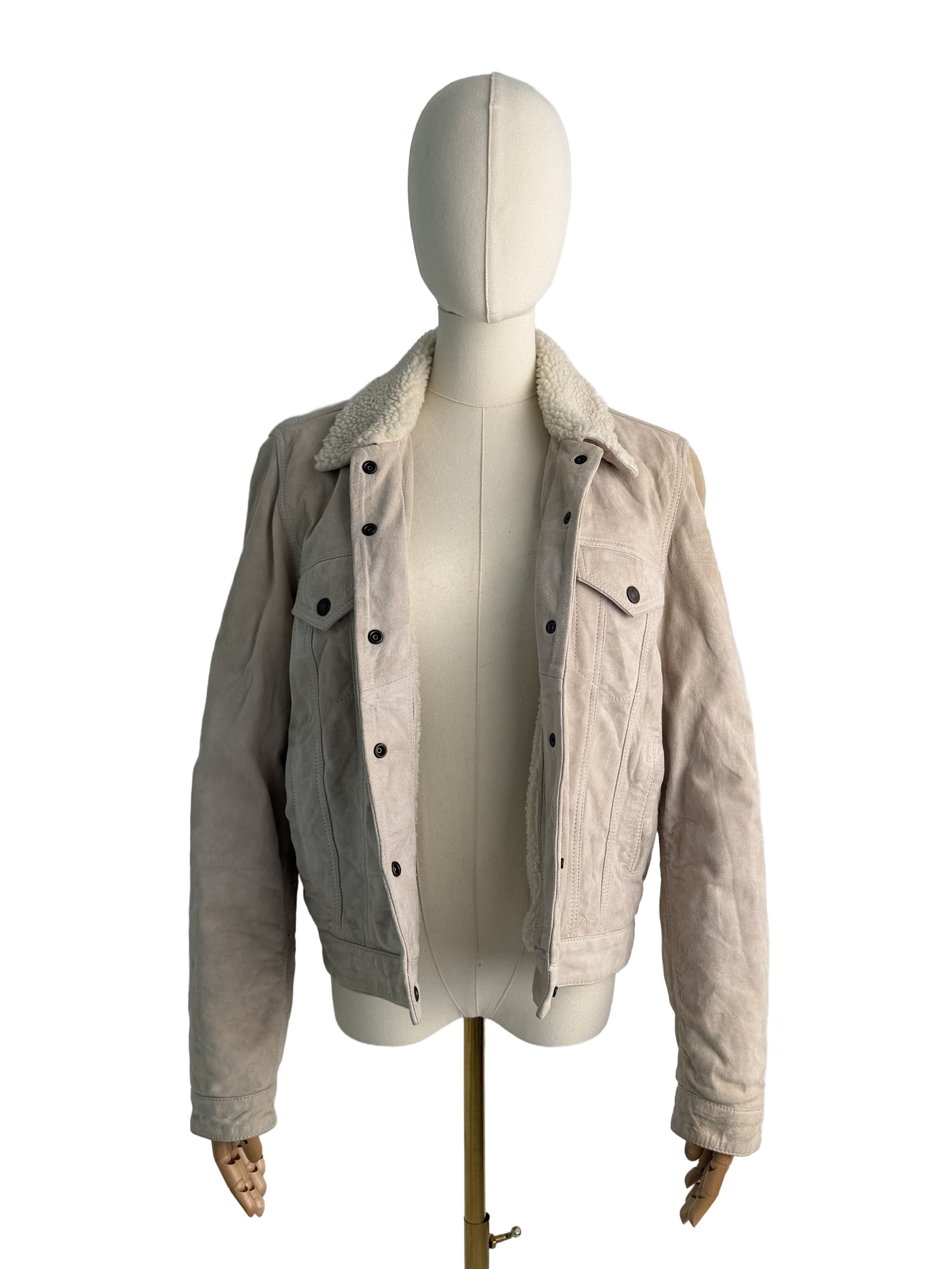 Levi's Levi’s Vintage Suede Sherpa Trucker Jacket Western Coat Size L / US 10 / IT 46 - 3 Thumbnail