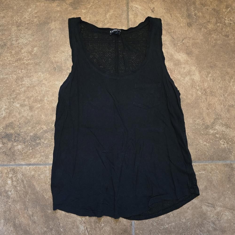 Express Black Aztec Detailed Express Pocket Tank Size XS / US 0-2 / IT 36-38 - 1 Thumbnail
