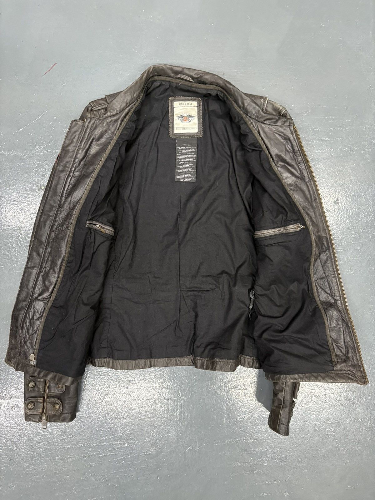 Harley Davidson Goatskin leather harley davidson H-DMC riding jacket Size US L / EU 52-54 / 3 - 8 Thumbnail