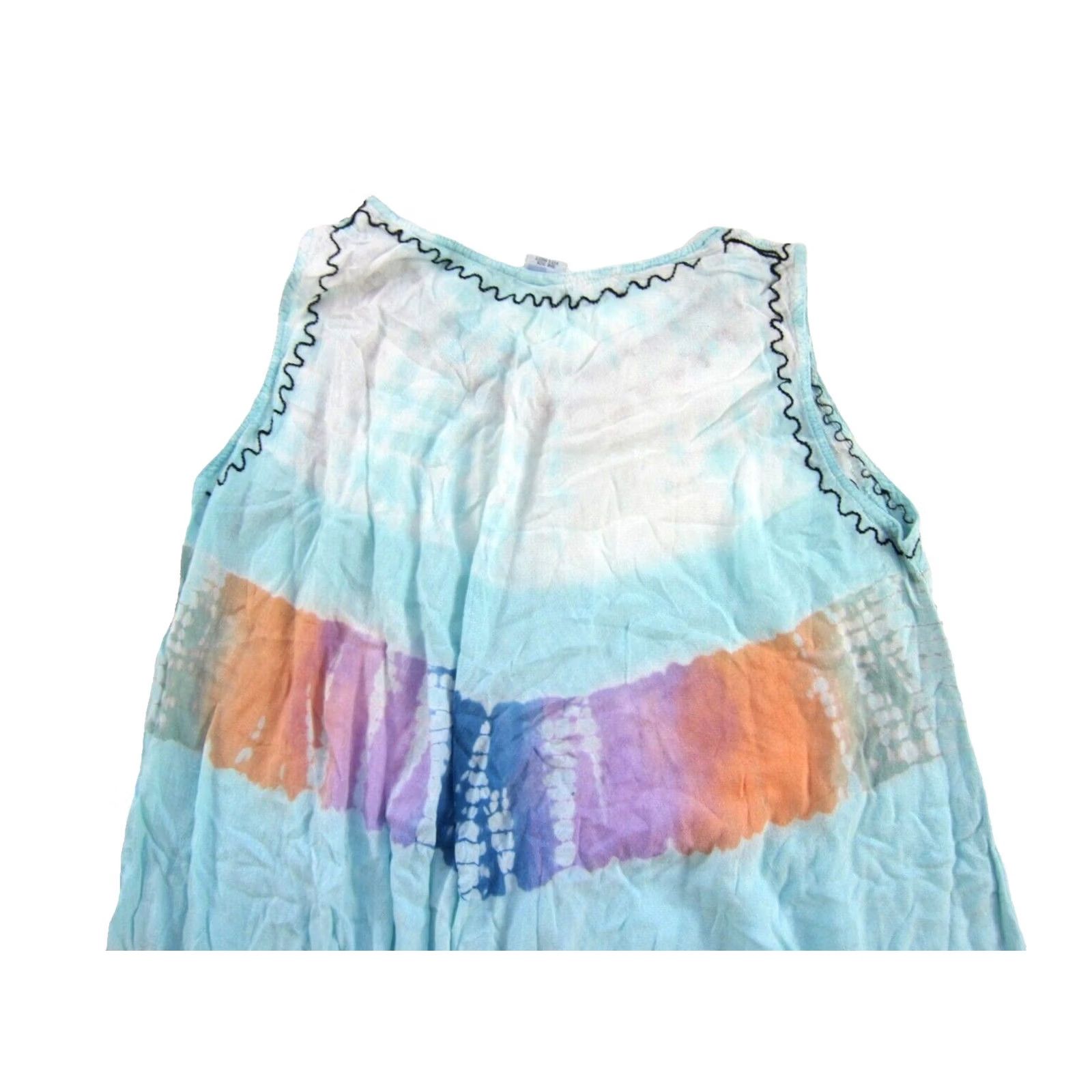 Vintage VINTAGE Shoreline Dress Tank Tunic Shirt Sun Midi Tie Dye Beach Blue Purple Orange M-L Womens Size M / US 6-8 / IT 42-44 - 5 Thumbnail