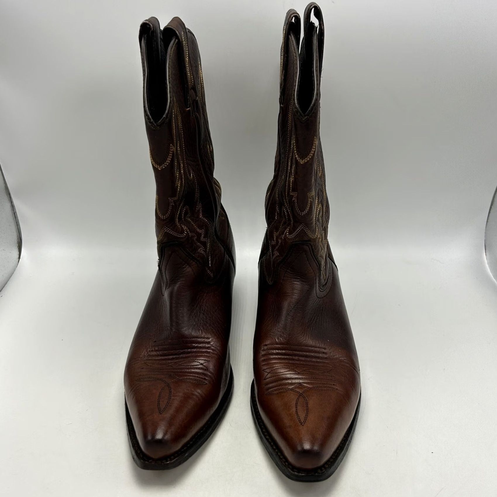 Vintage VINTAGE JB Dillon Cowboy Boots Womens 10 M Brown Leather Western Cowgirl JBW1691 Read Size US 10 / IT 40 - 4 Thumbnail