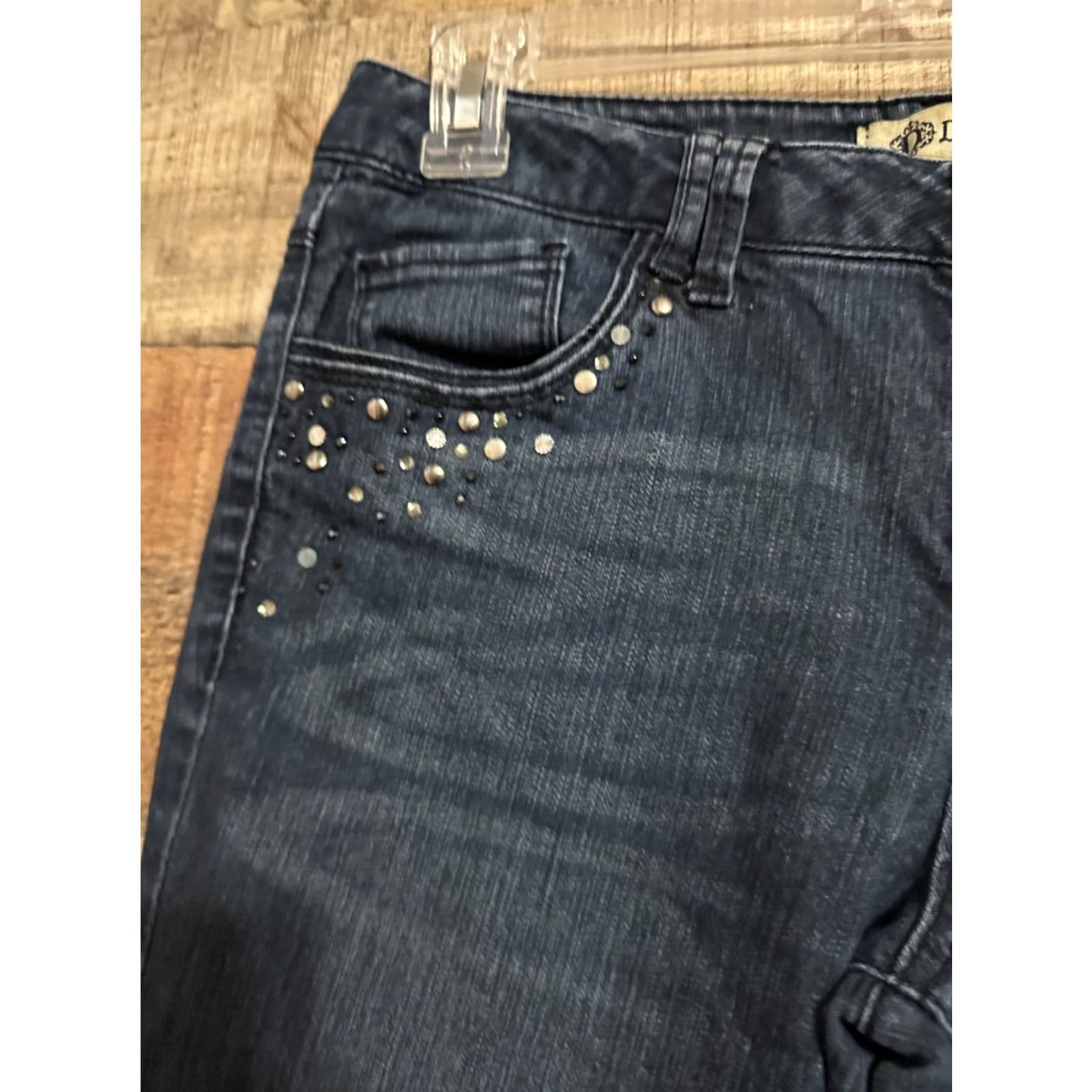 Vintage Democracy Justice Jegging Jeans Womens Size 8 Mid Rise Medium Wash Blue Denim Comfort Regular, Logo, Solid, Zip Closure Size 30" / US 8 / IT 44 - 2 Thumbnail