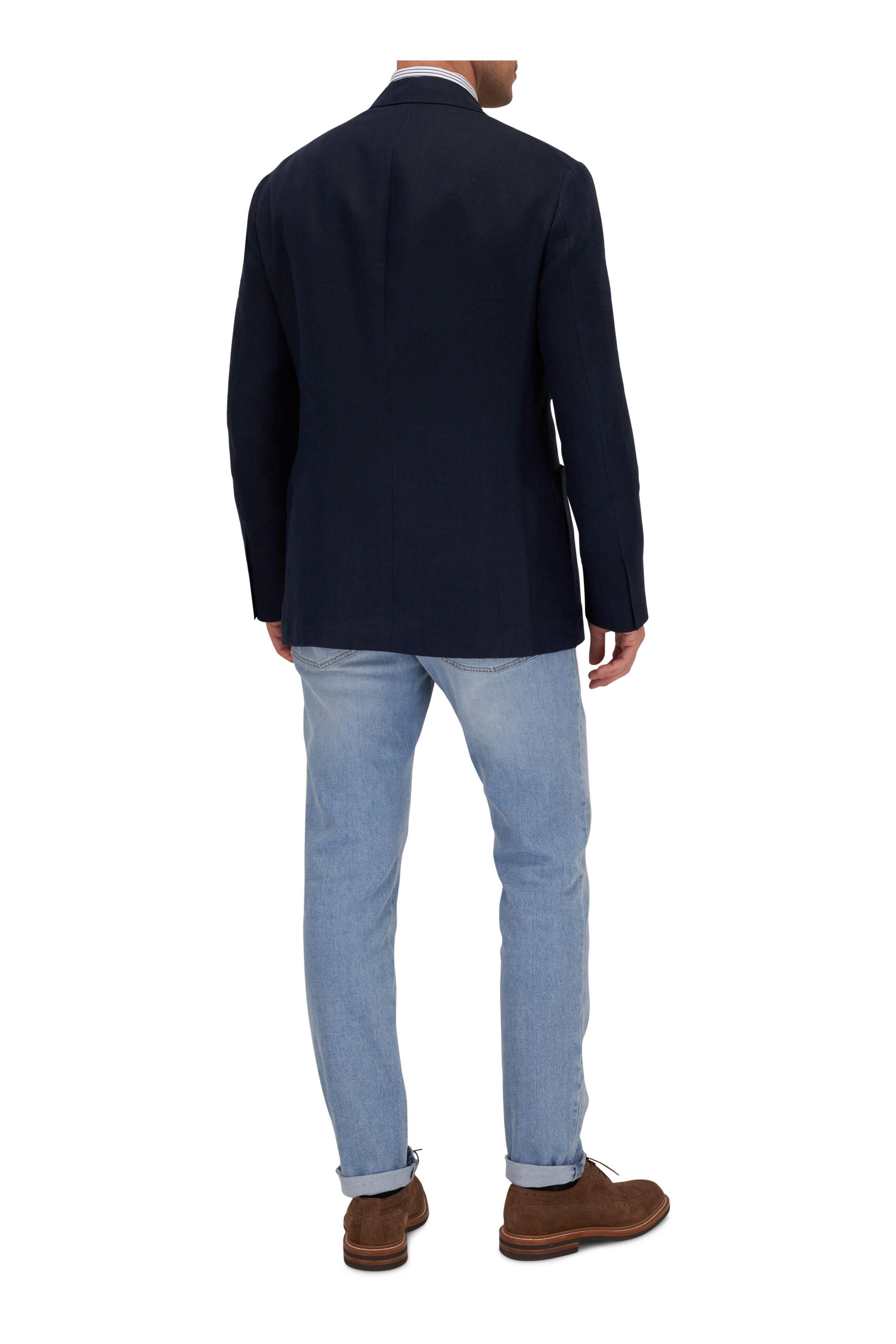 Brunello Cucinelli o1mtch0225 Double Breasted Sportcoat in Navy Size US L / EU 52-54 / 3 - 5 Thumbnail