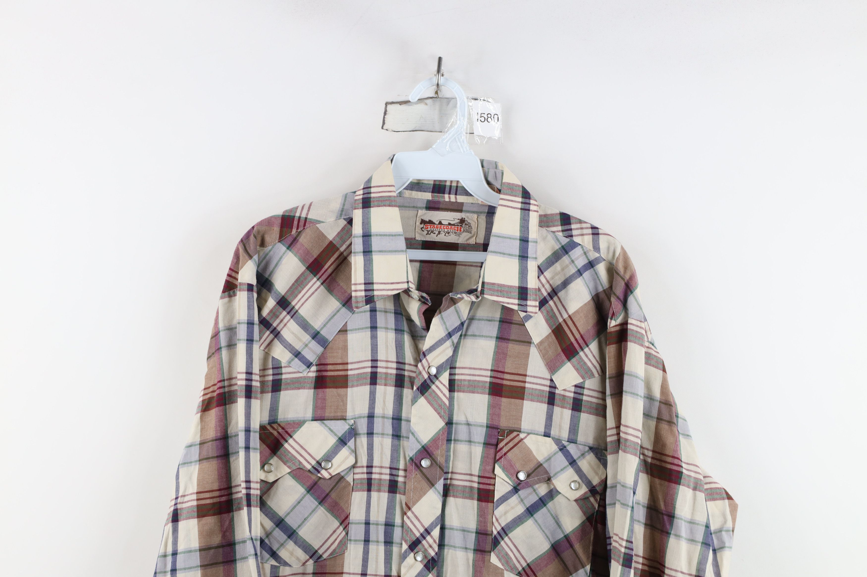 Vintage Vintage 70s Streetwear Western Cowboy Snap Button Shirt Size US M / EU 48-50 / 2 - 2 Thumbnail