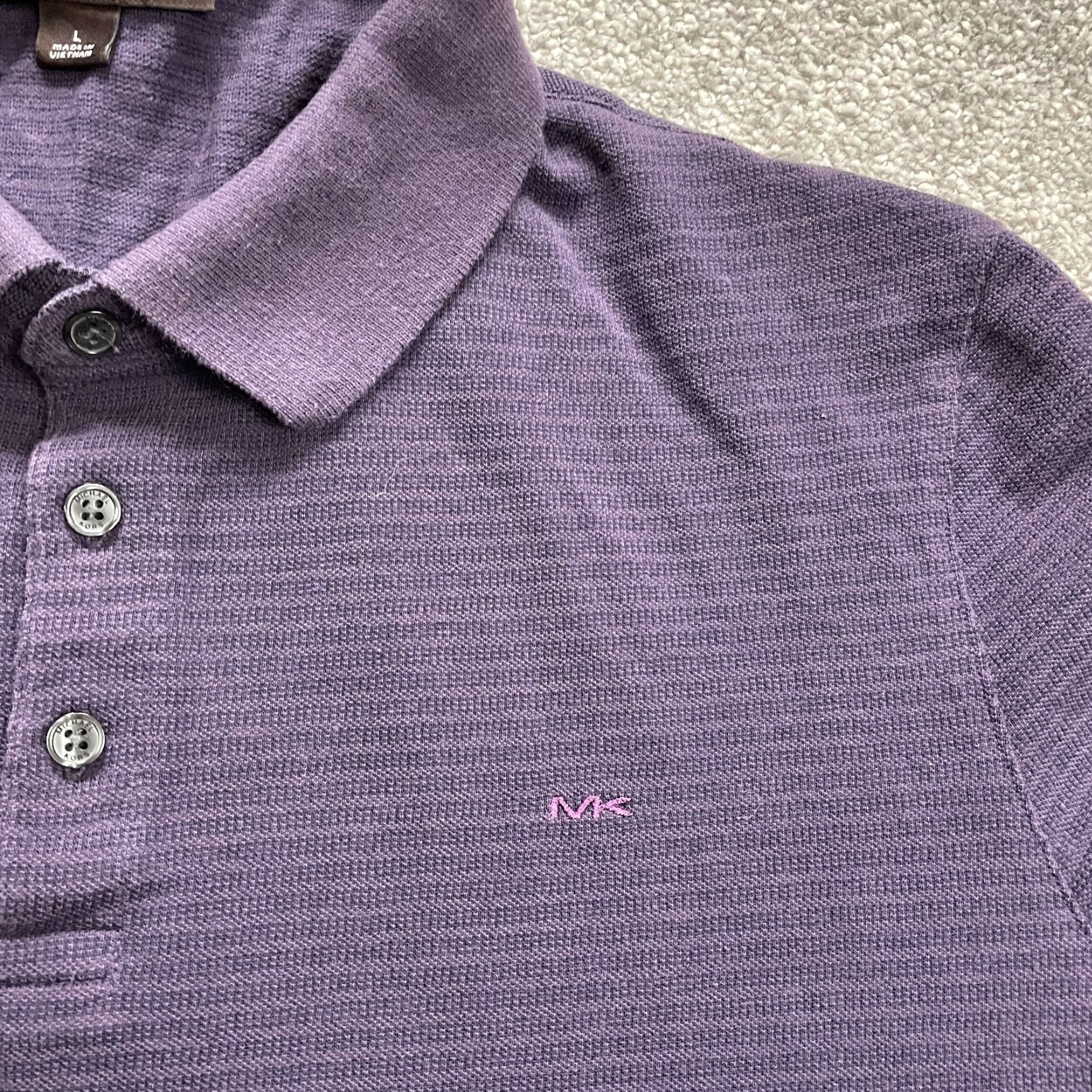 Michael Kors Michael Kors Polo Shirt Men Large Blue Cotton Short Sleeve Casual Golf Outdoor Shirt Size US L / EU 52-54 / 3 - 4 Thumbnail